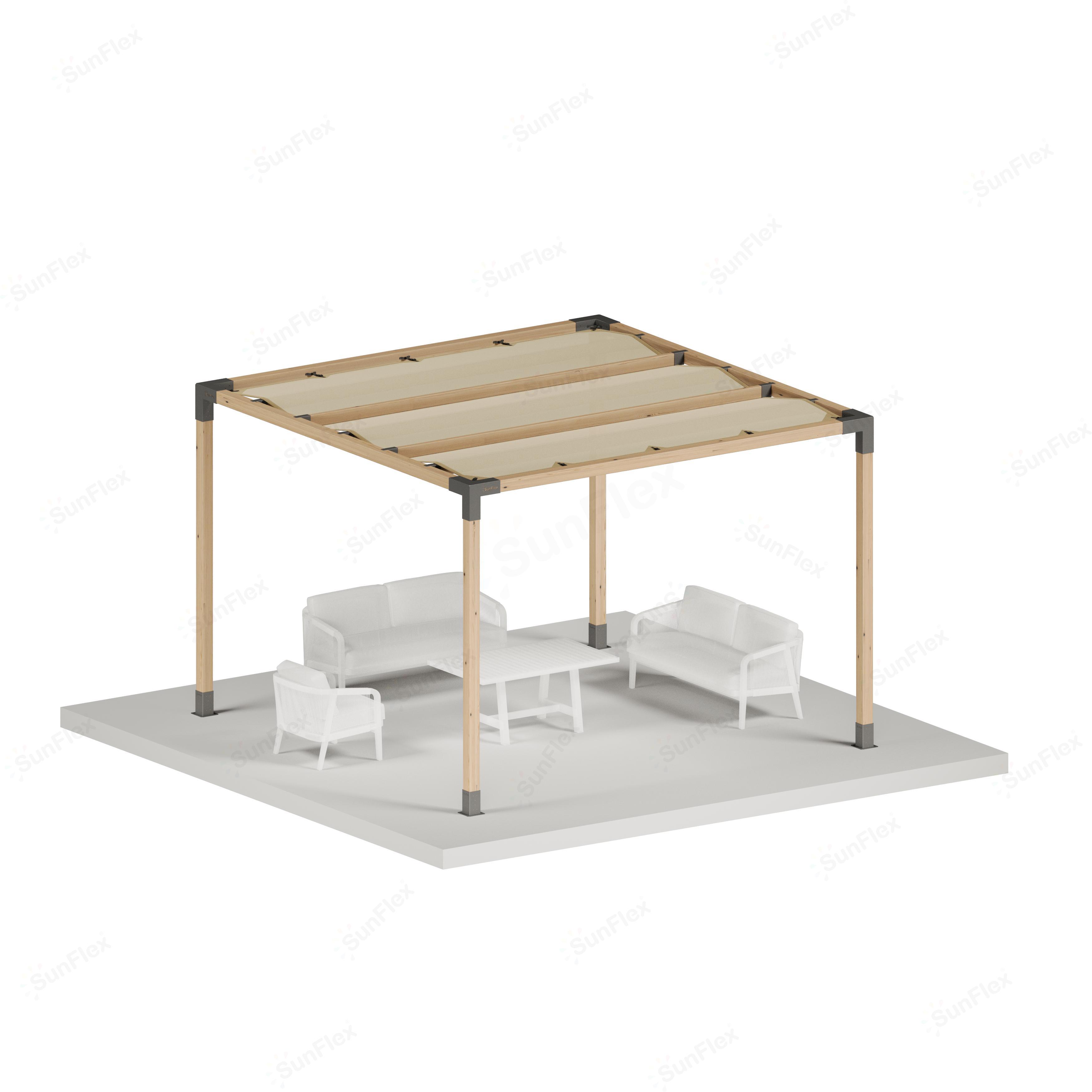 Classic Wood Including Single Section 9x9 Section - Raks Awning