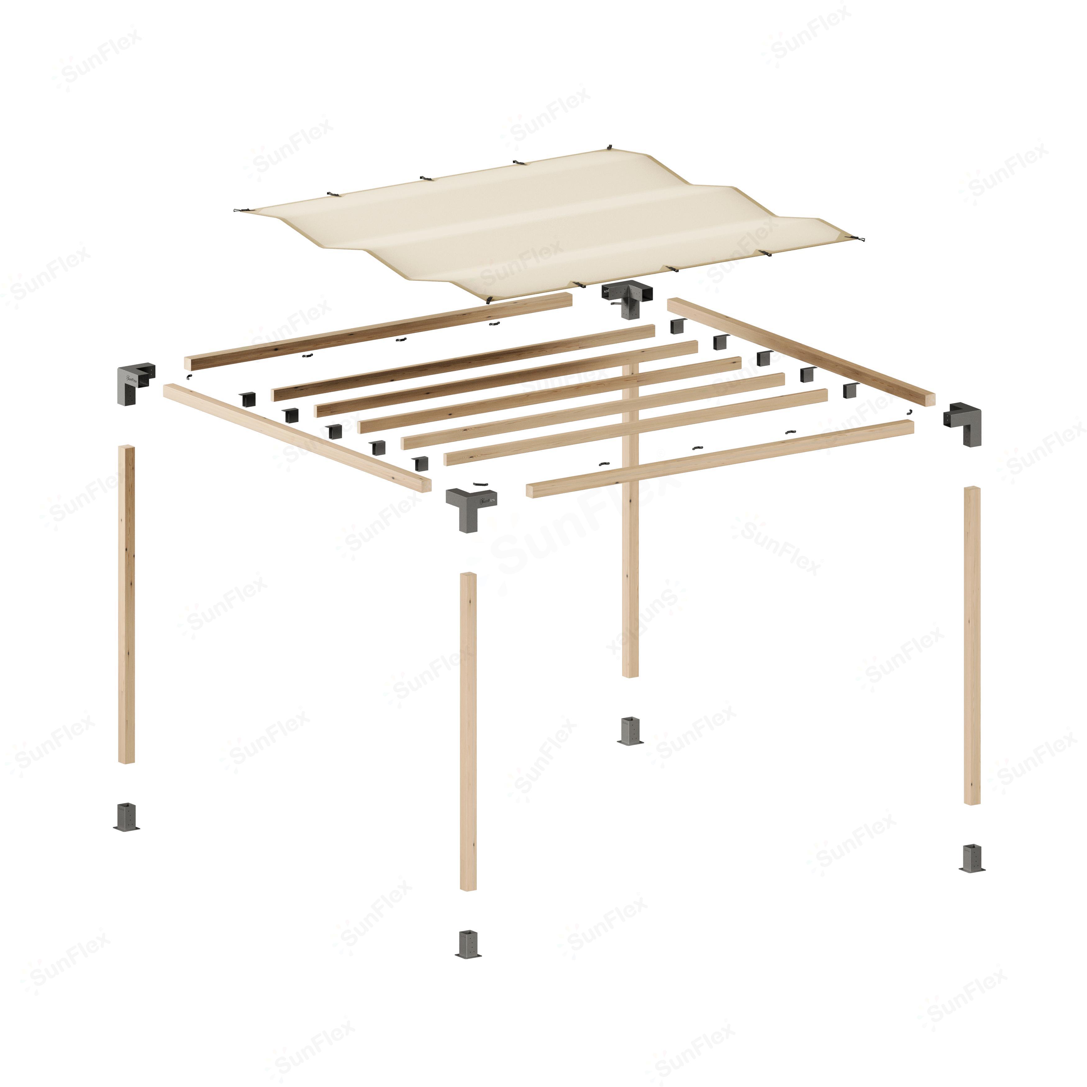 Classic Wood Including Single Section 9x9 Section - Raks Awning