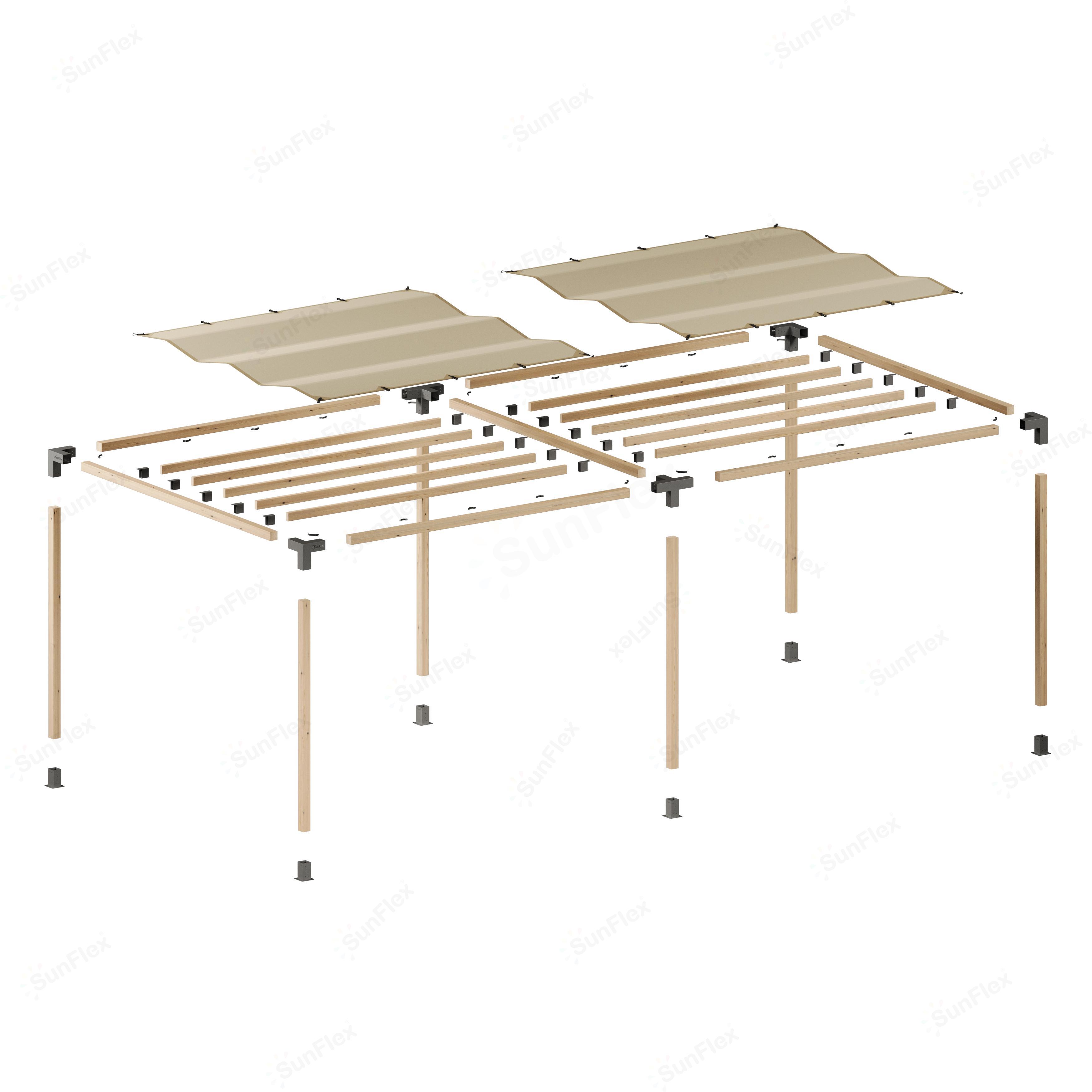 Pergola Set Including Wood