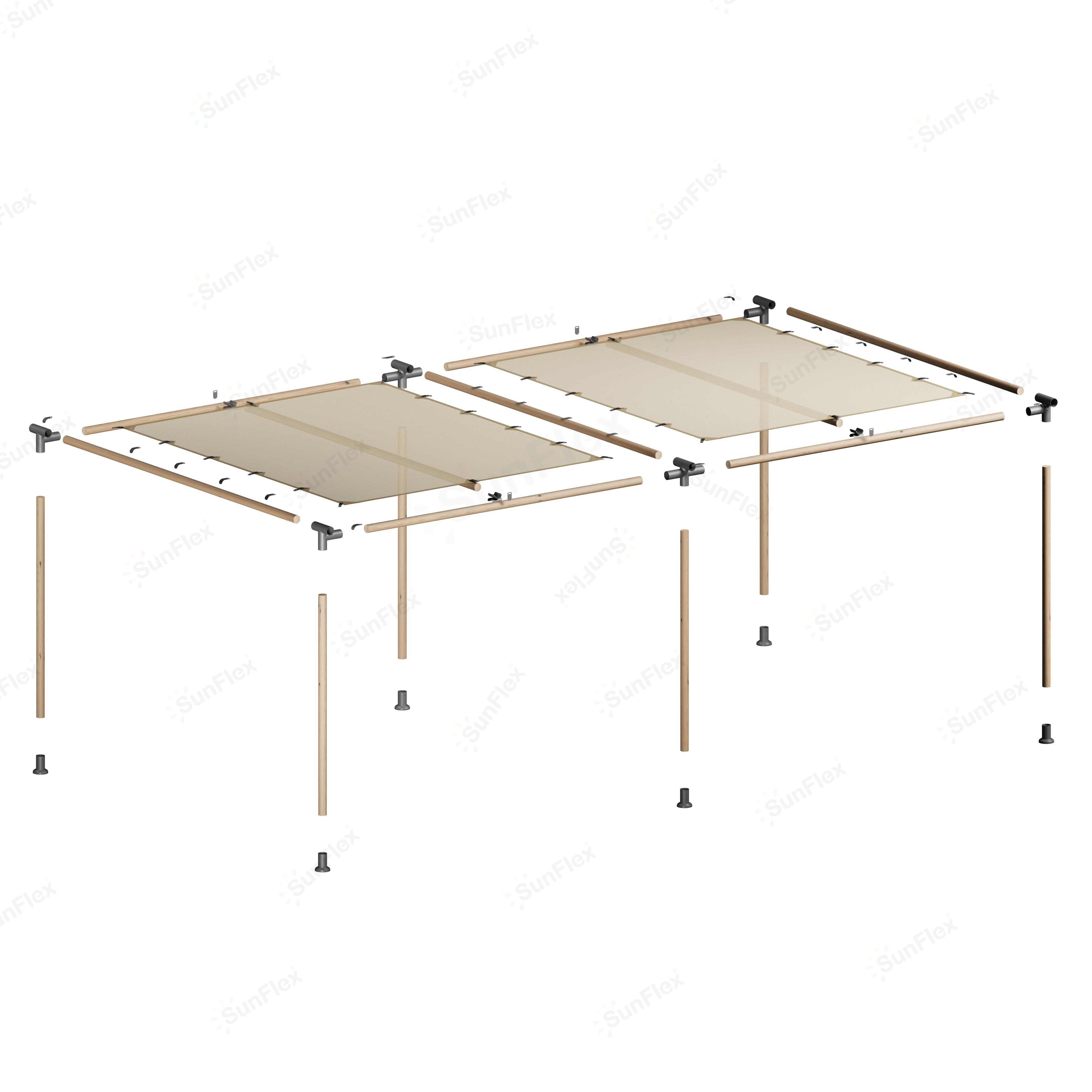 Pergola Set Including Wood