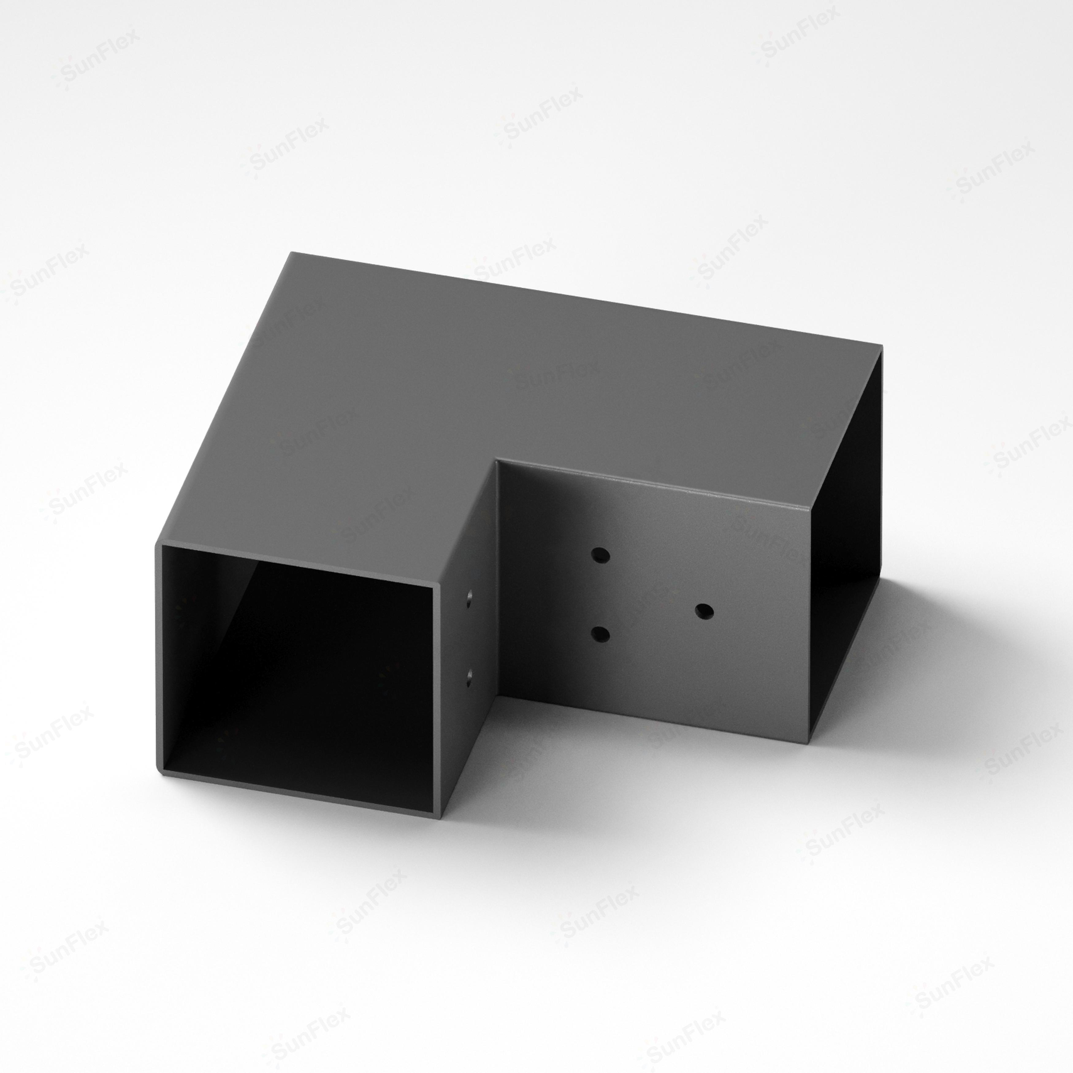 2 Kollu Saçak Köşe Bağlantı 9x9-9x9 cm Kesitli