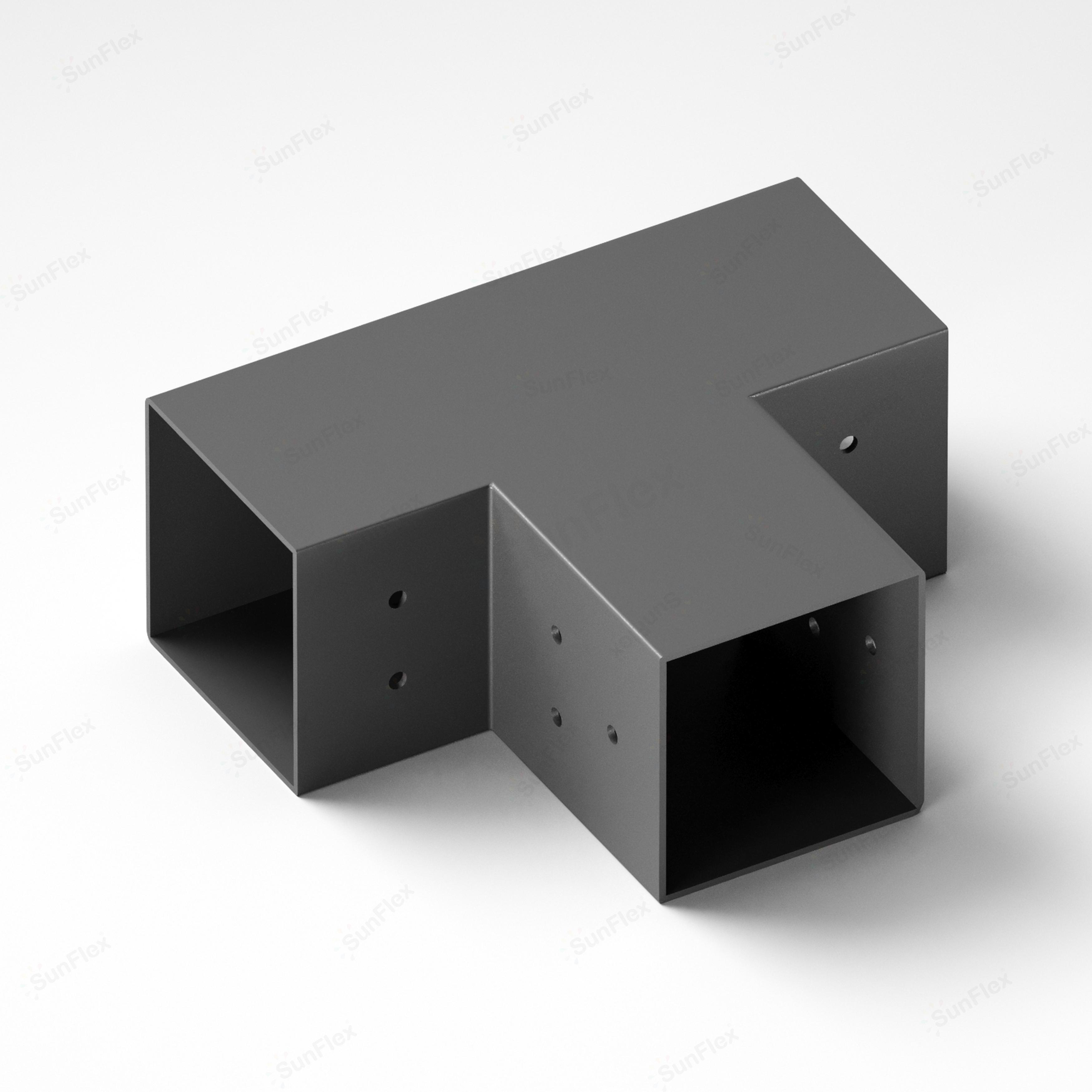 3 Kollu Saçak Orta Bağlantı 9x9-9x9 cm Kesitli