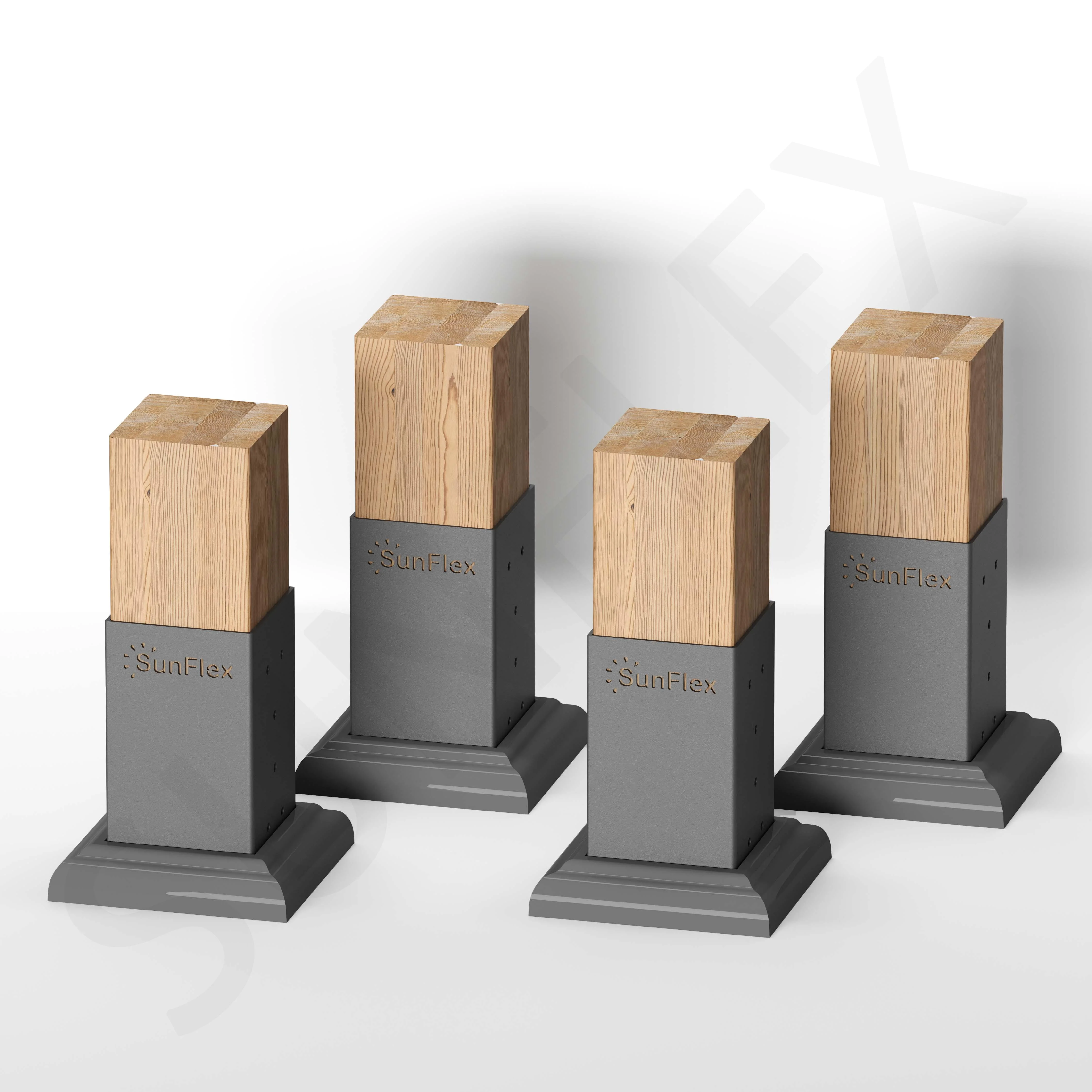 Floor and Wall Connection Bracket (4 Pieces)