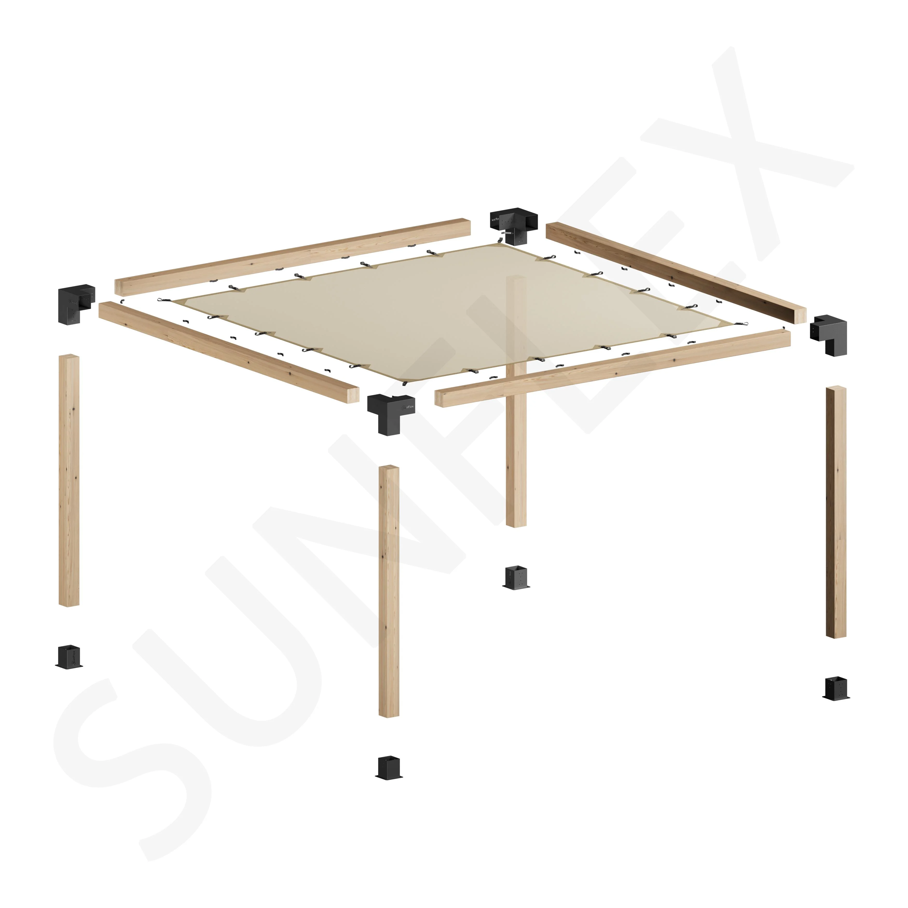 Sunflex Pergola Set Including Timber