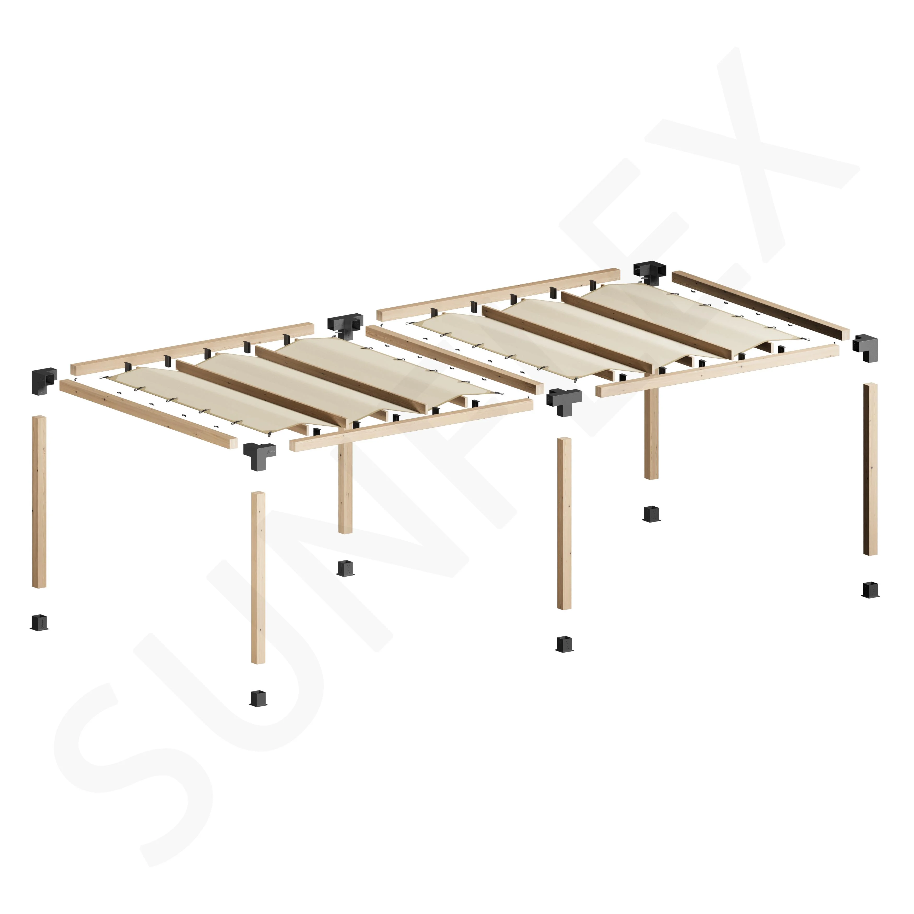 Sunflex Pergola Set Including Timber