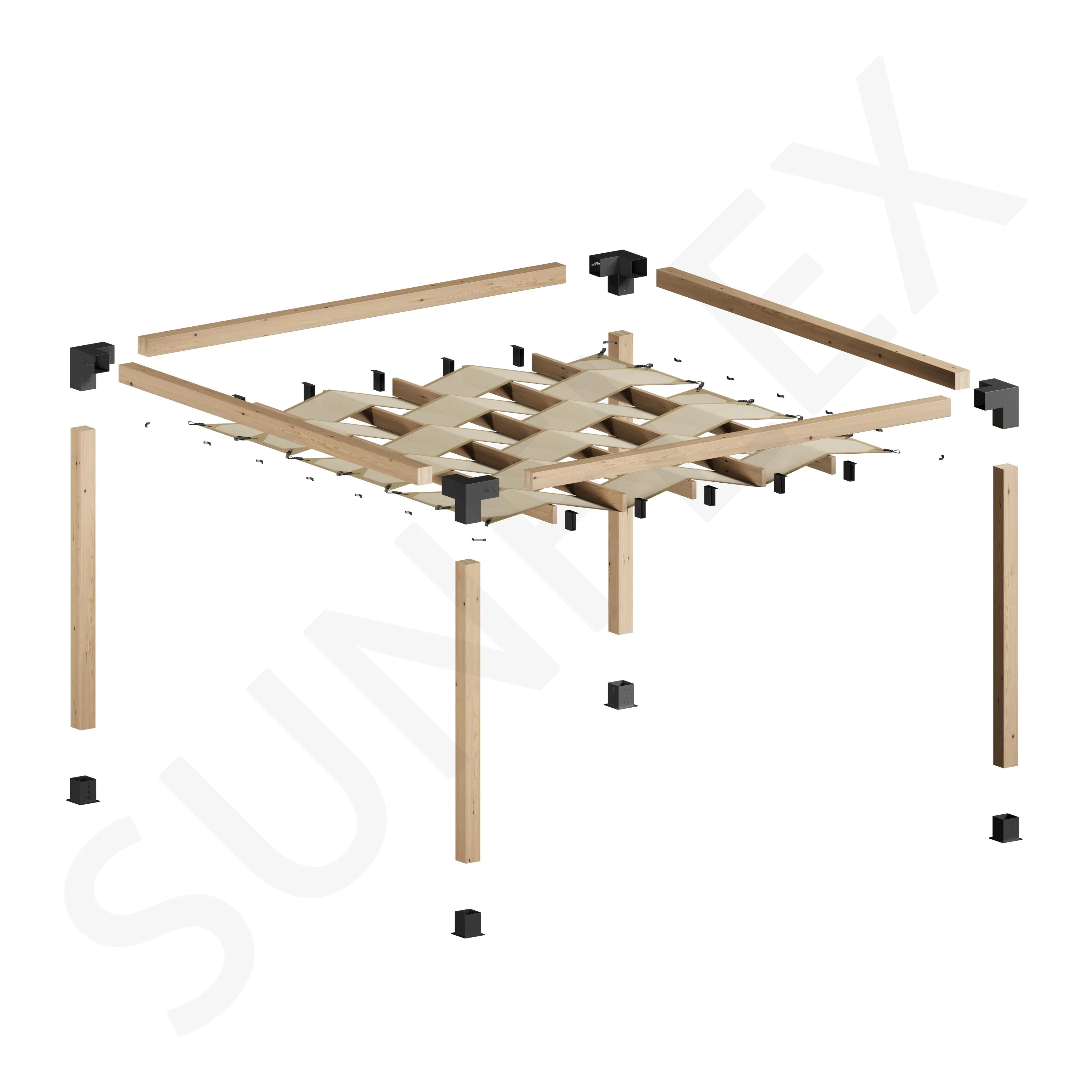 Sunflex Pergola Set Including Timber