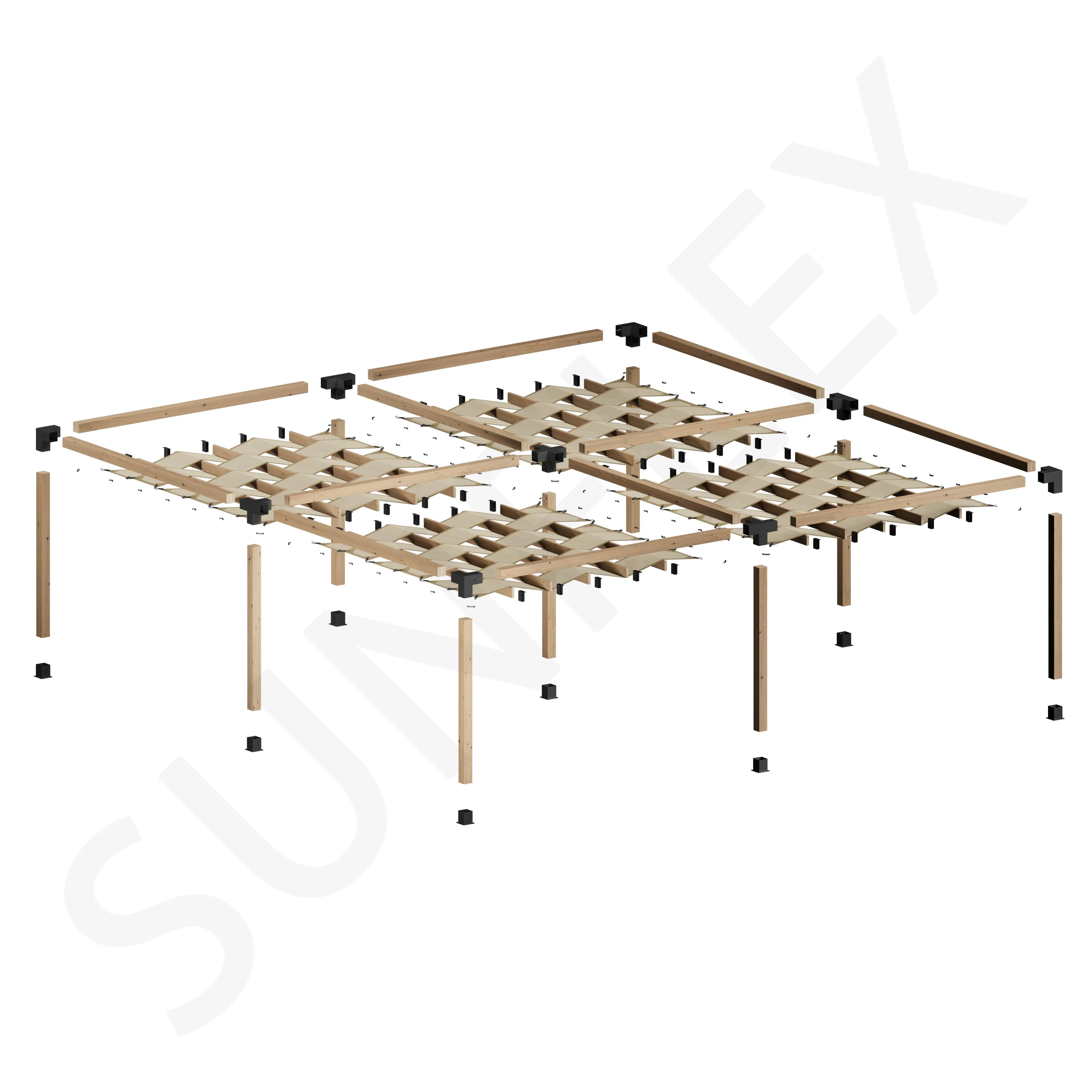 Sunflex Pergola Set Including Timber