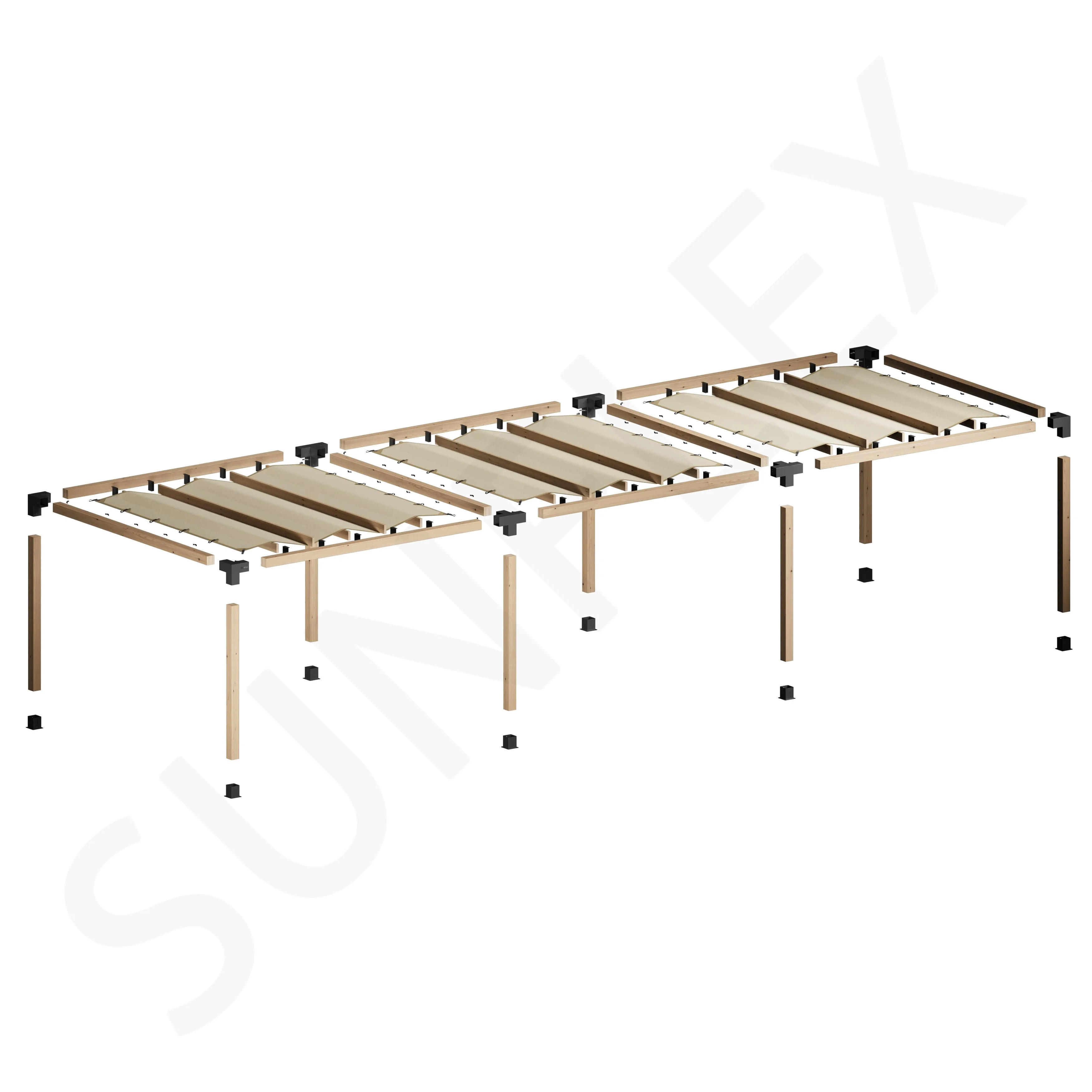 Sunflex Pergola Set Including Timber