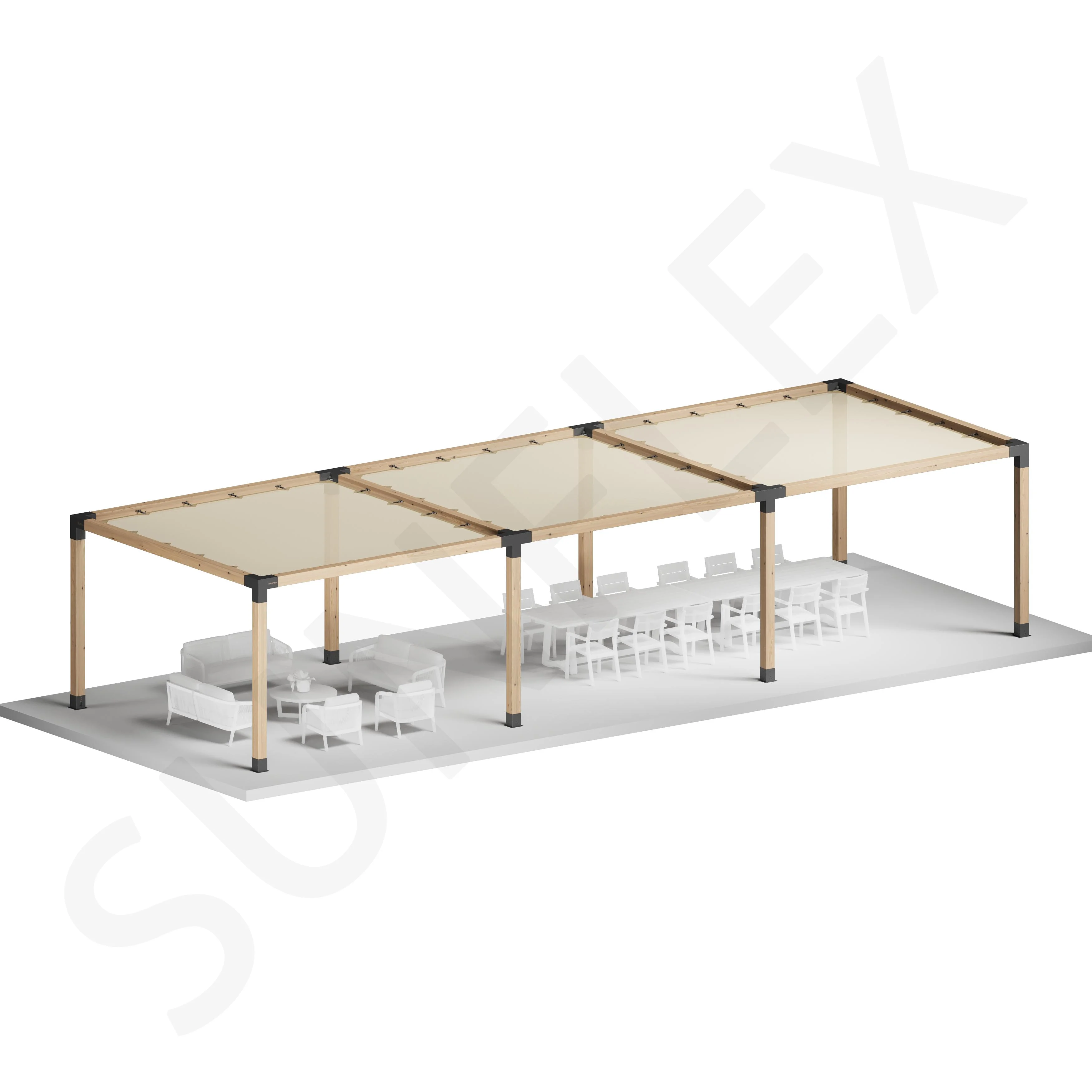Sunflex Pergola Set Including Timber