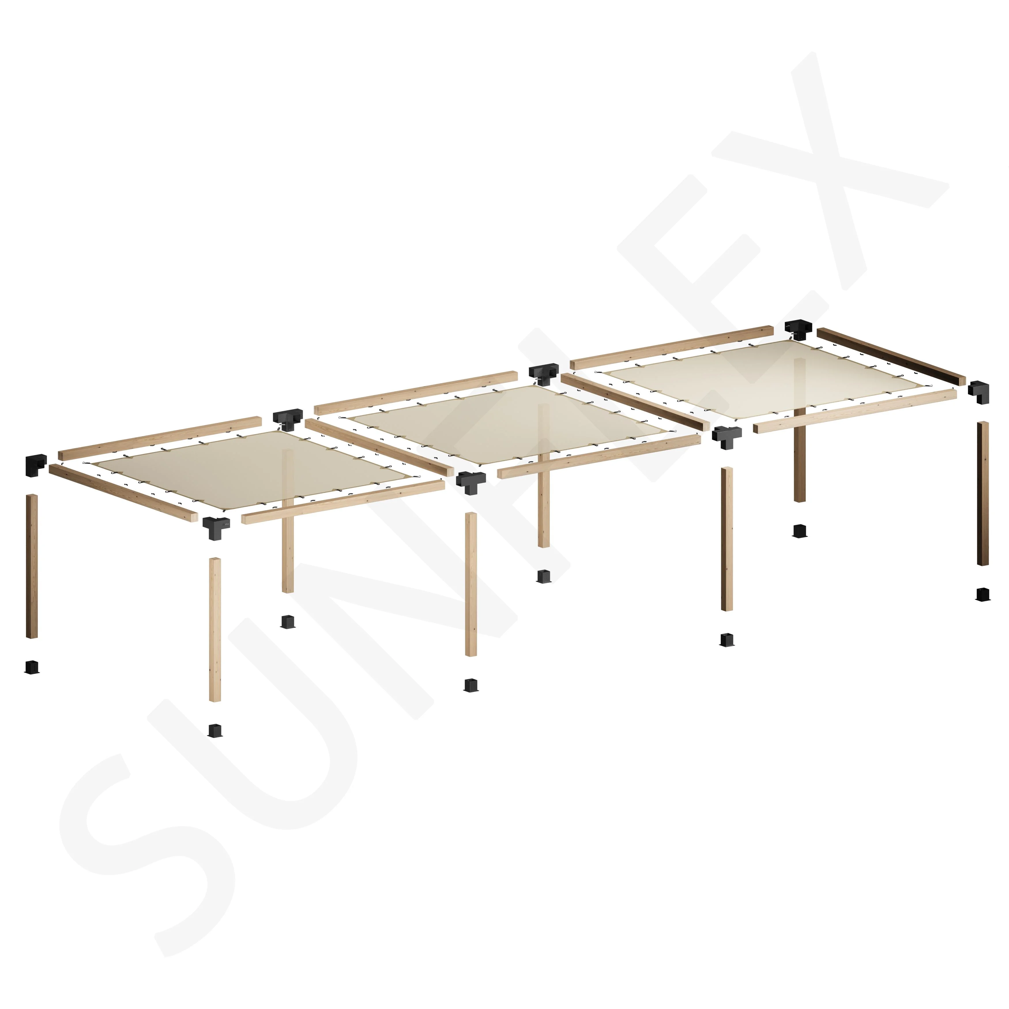 Sunflex Pergola Set Including Timber