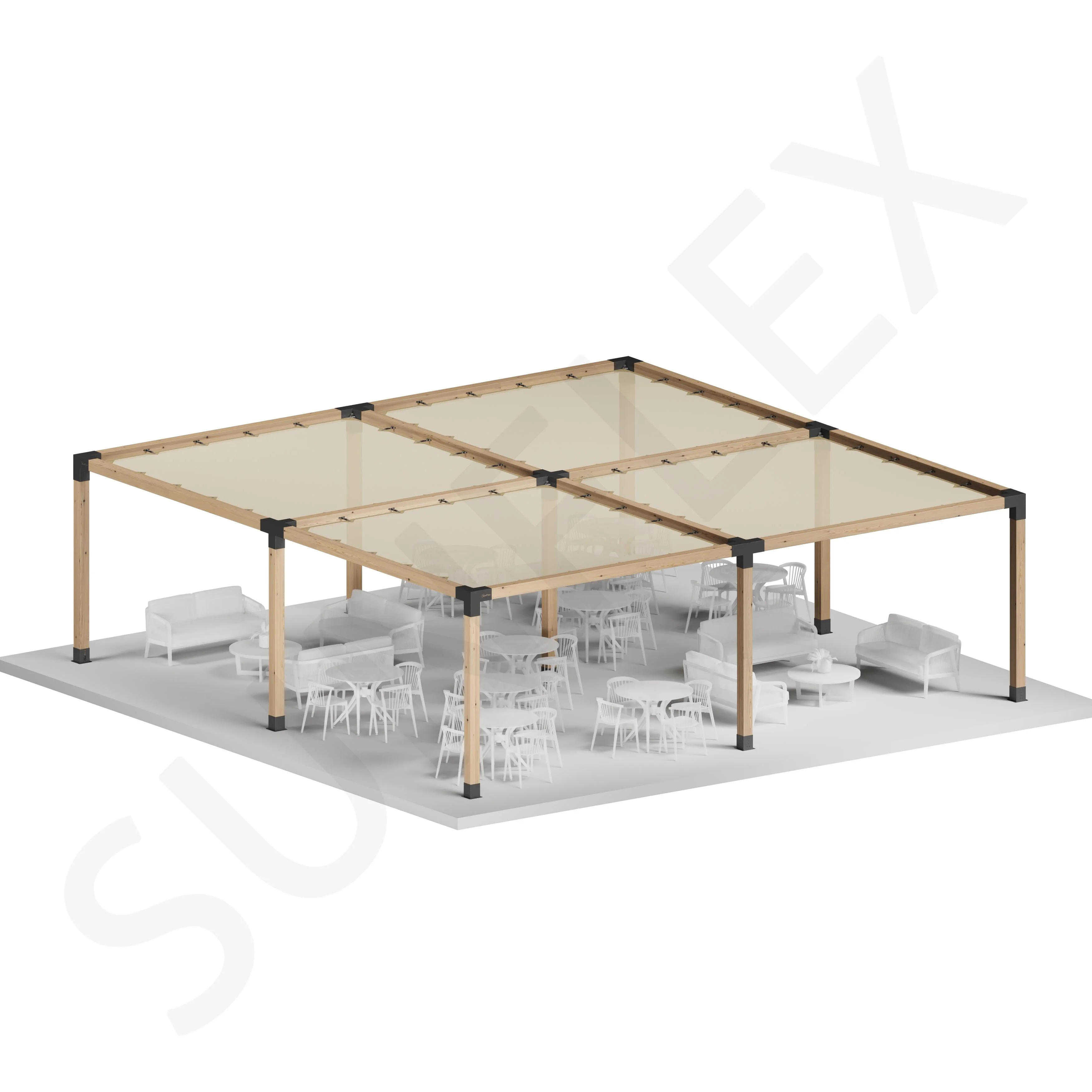 Sunflex Pergola Set Including Timber