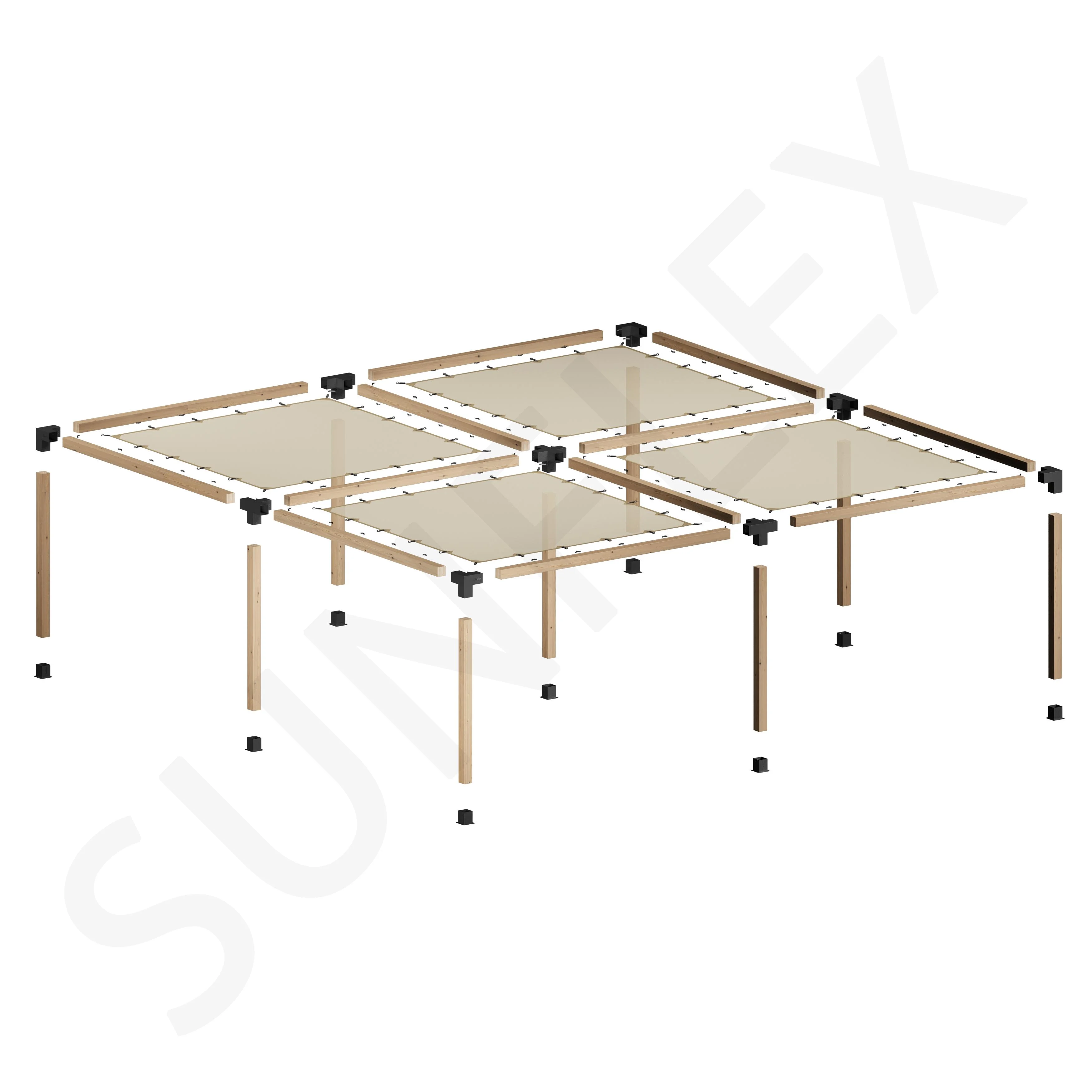 Sunflex Pergola Set Including Timber