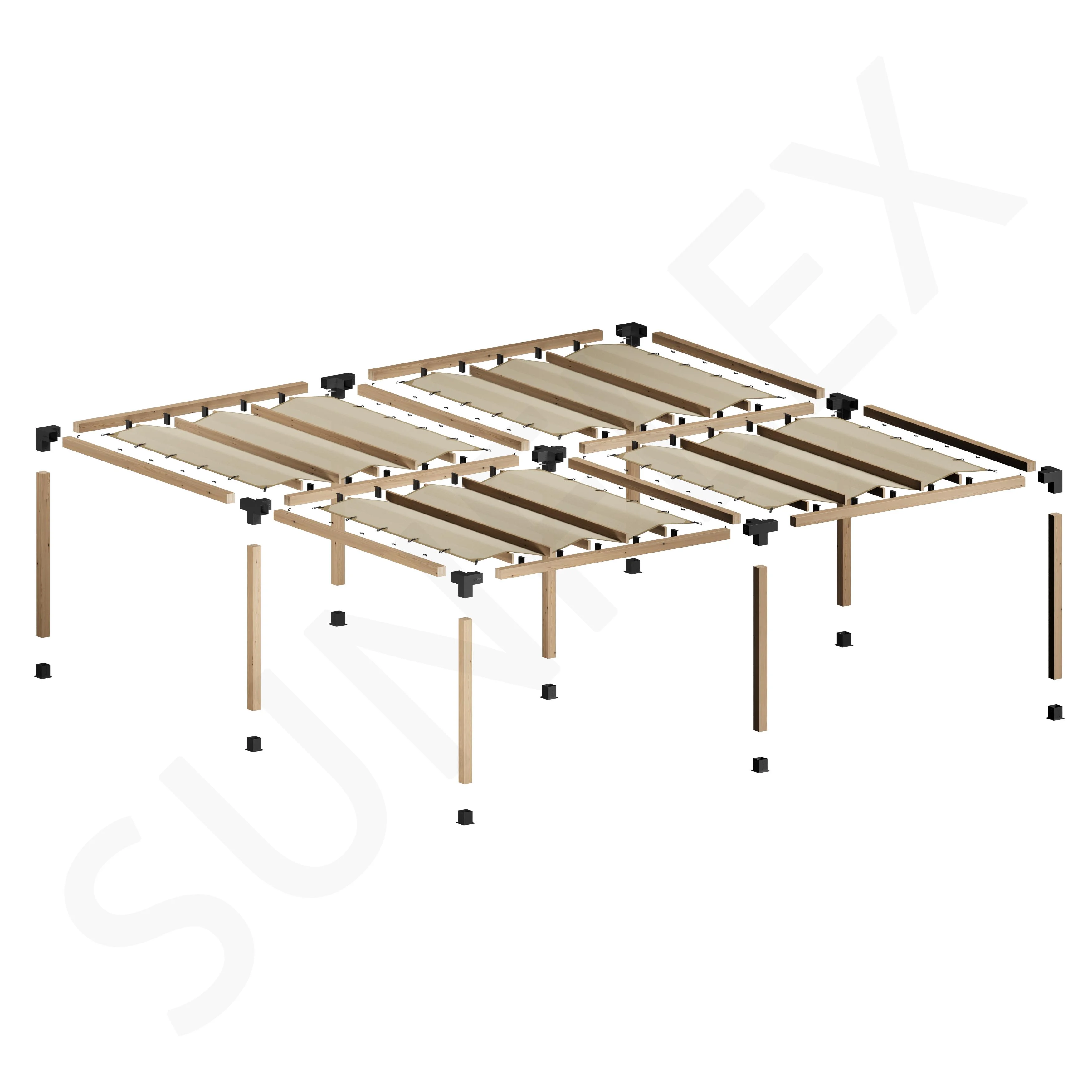Sunflex Pergola Set Including Timber