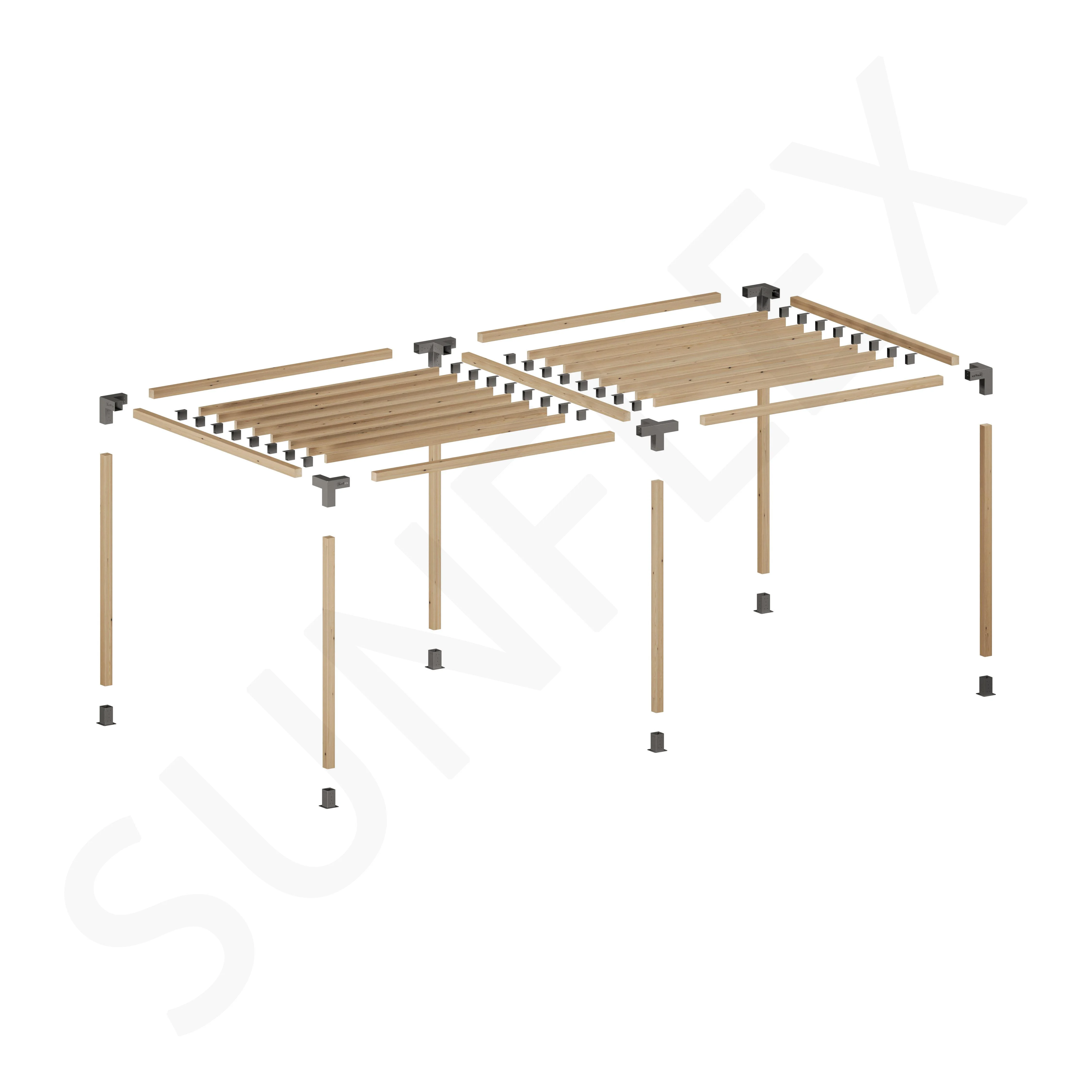 Pergola Set Including Wood