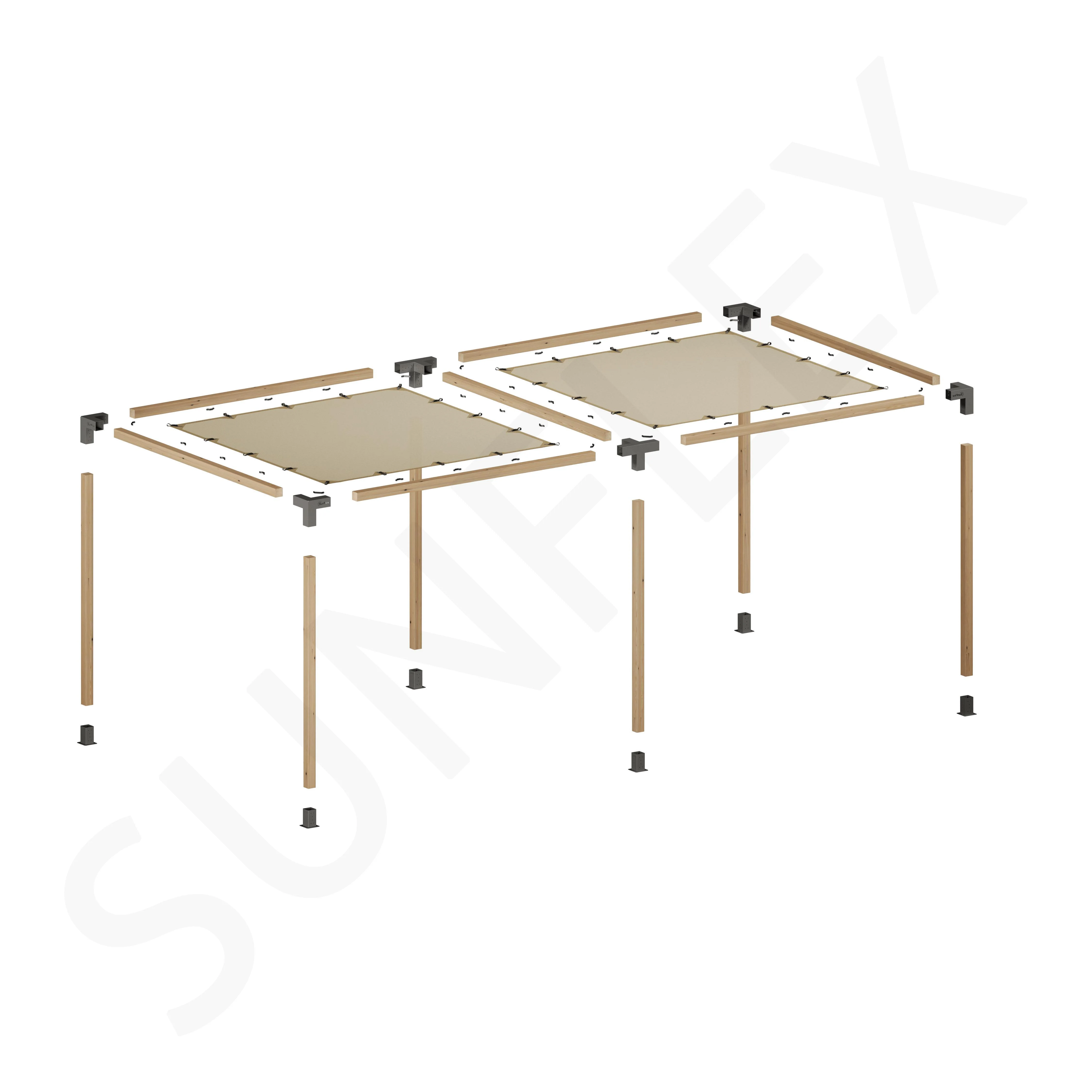 Pergola Set Including Wood
