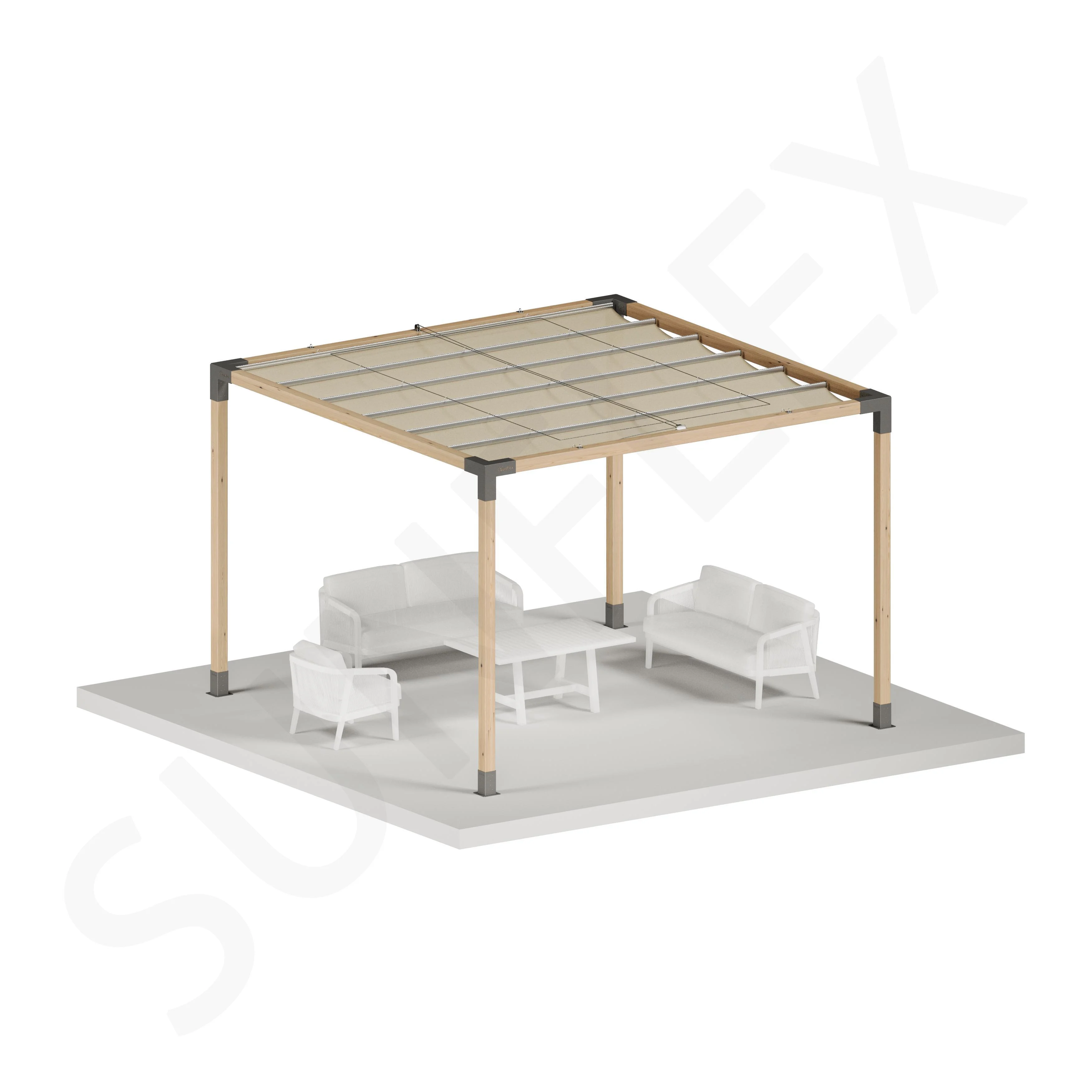 Pergola Set Including Wood