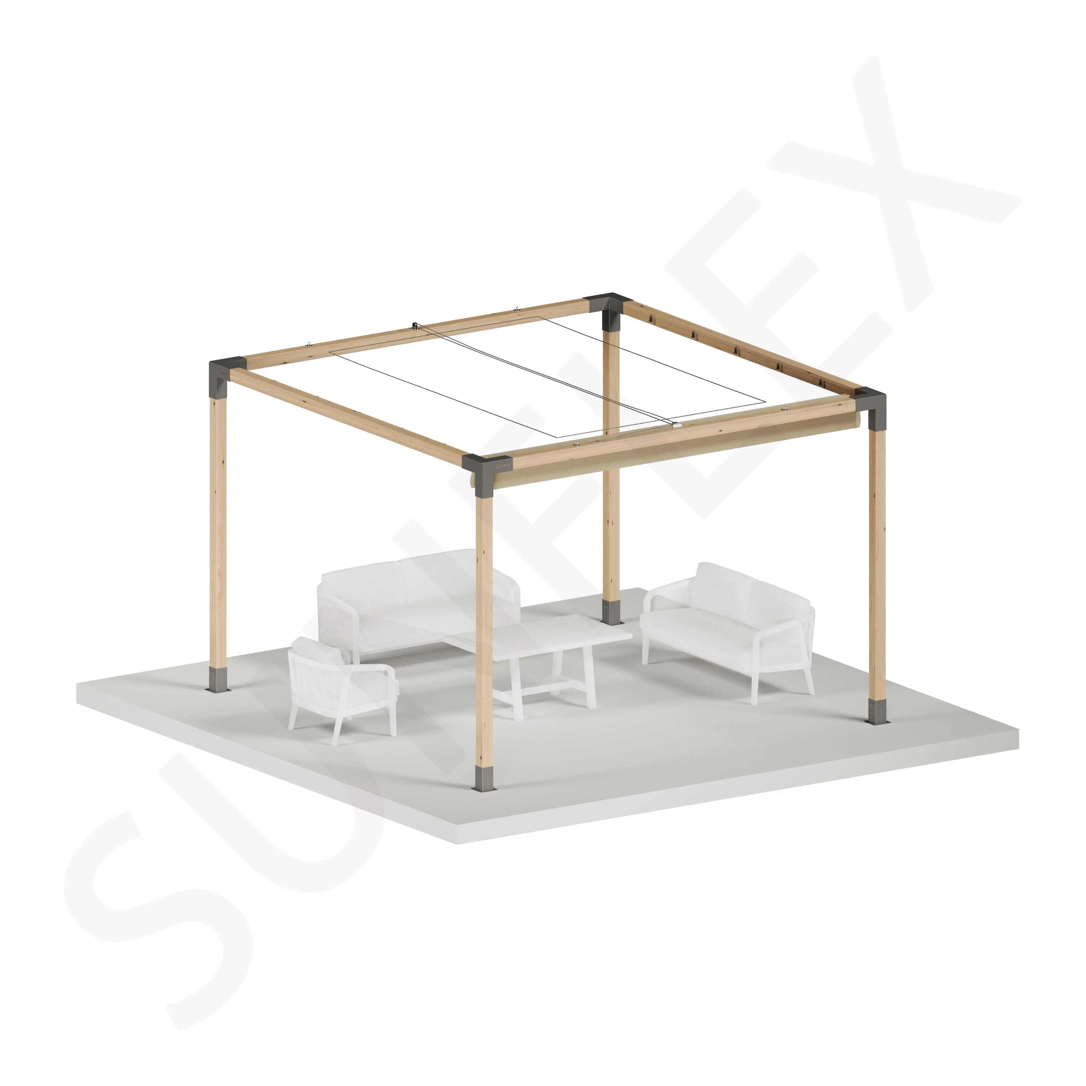 Pergola Set Including Wood