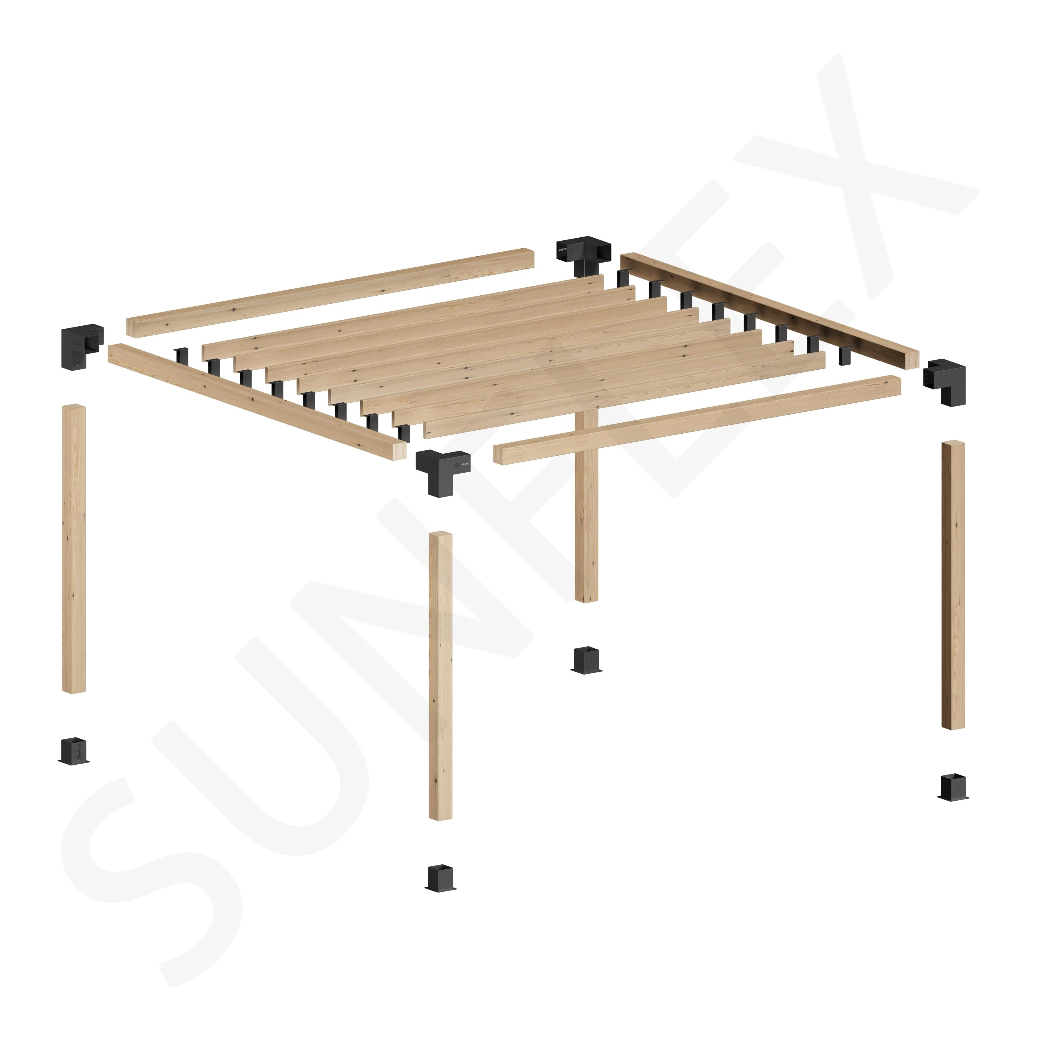 Sunflex Pergola Set Including Timber