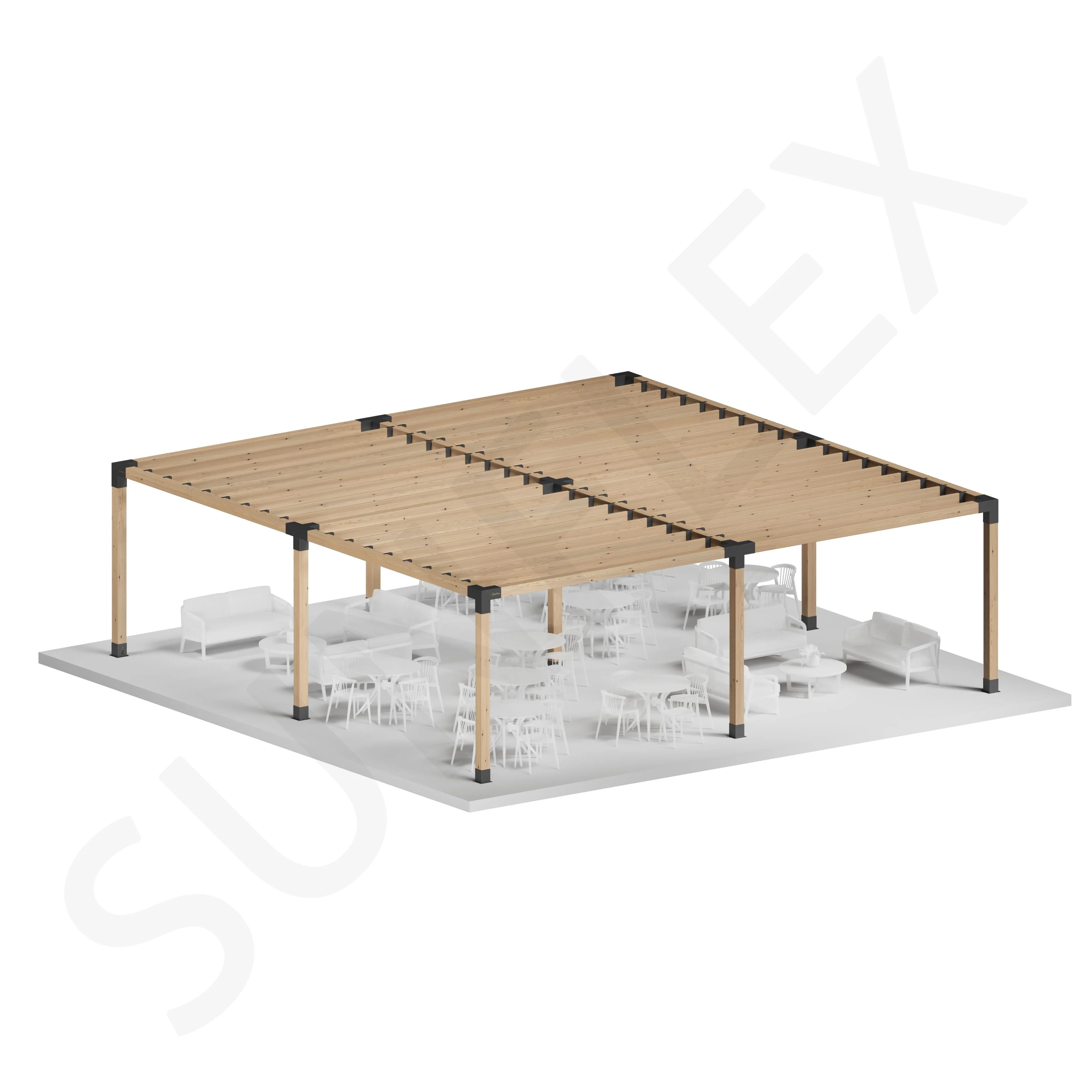 Sunflex Pergola Set Including Timber