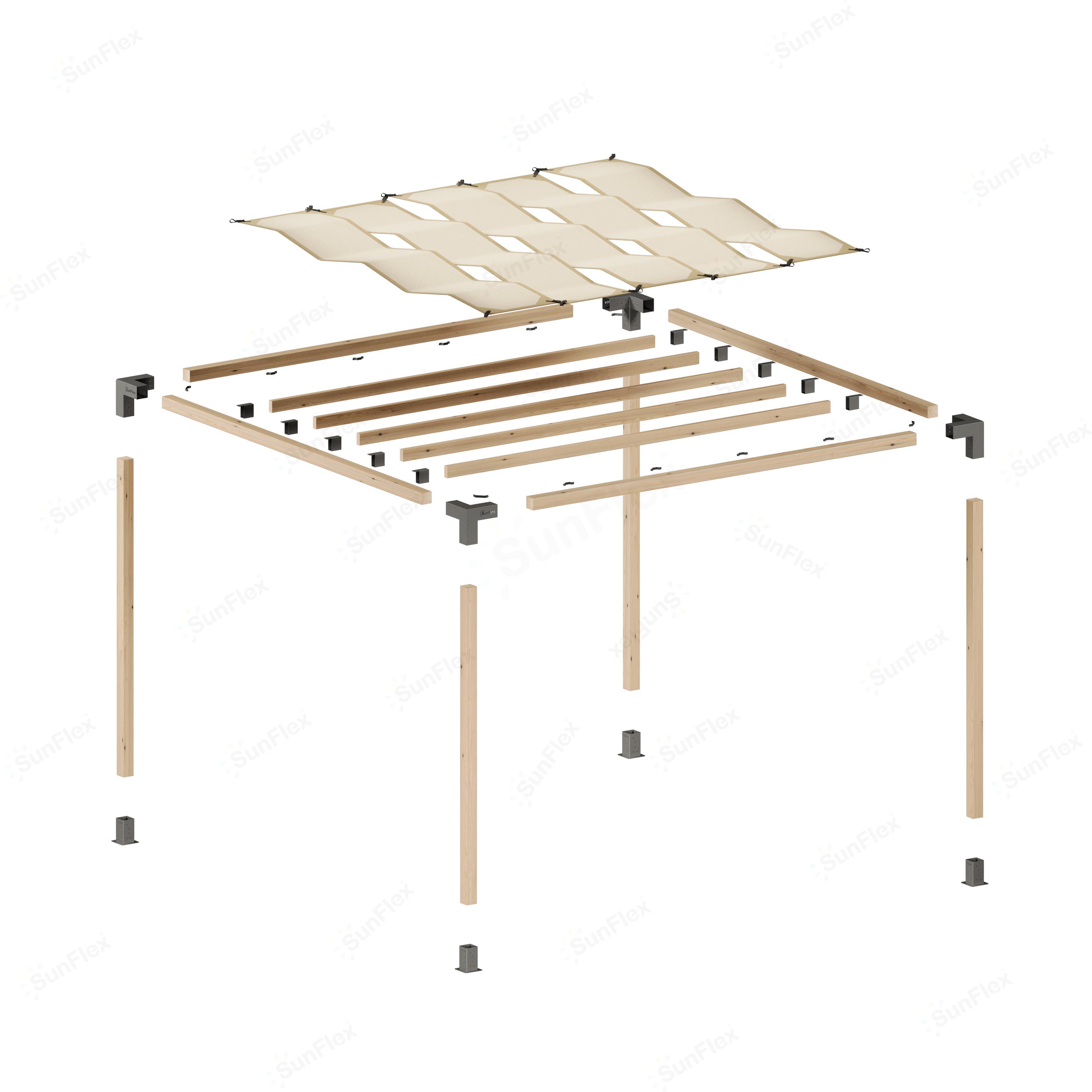 Pergola Set Including Wood
