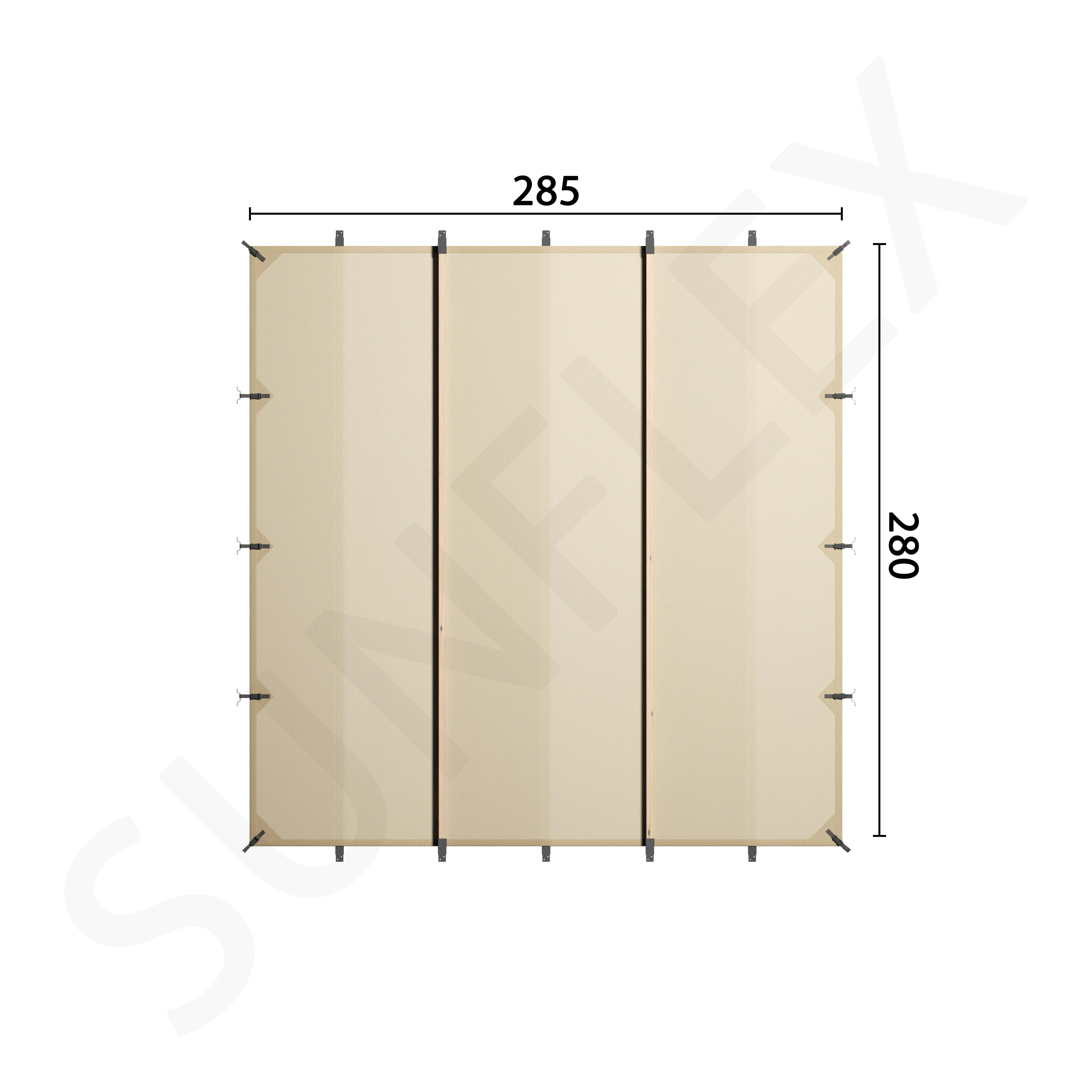 Raks 300x300 cm Klasik ve Roof 7 Pergolalar için Mikro Delikli