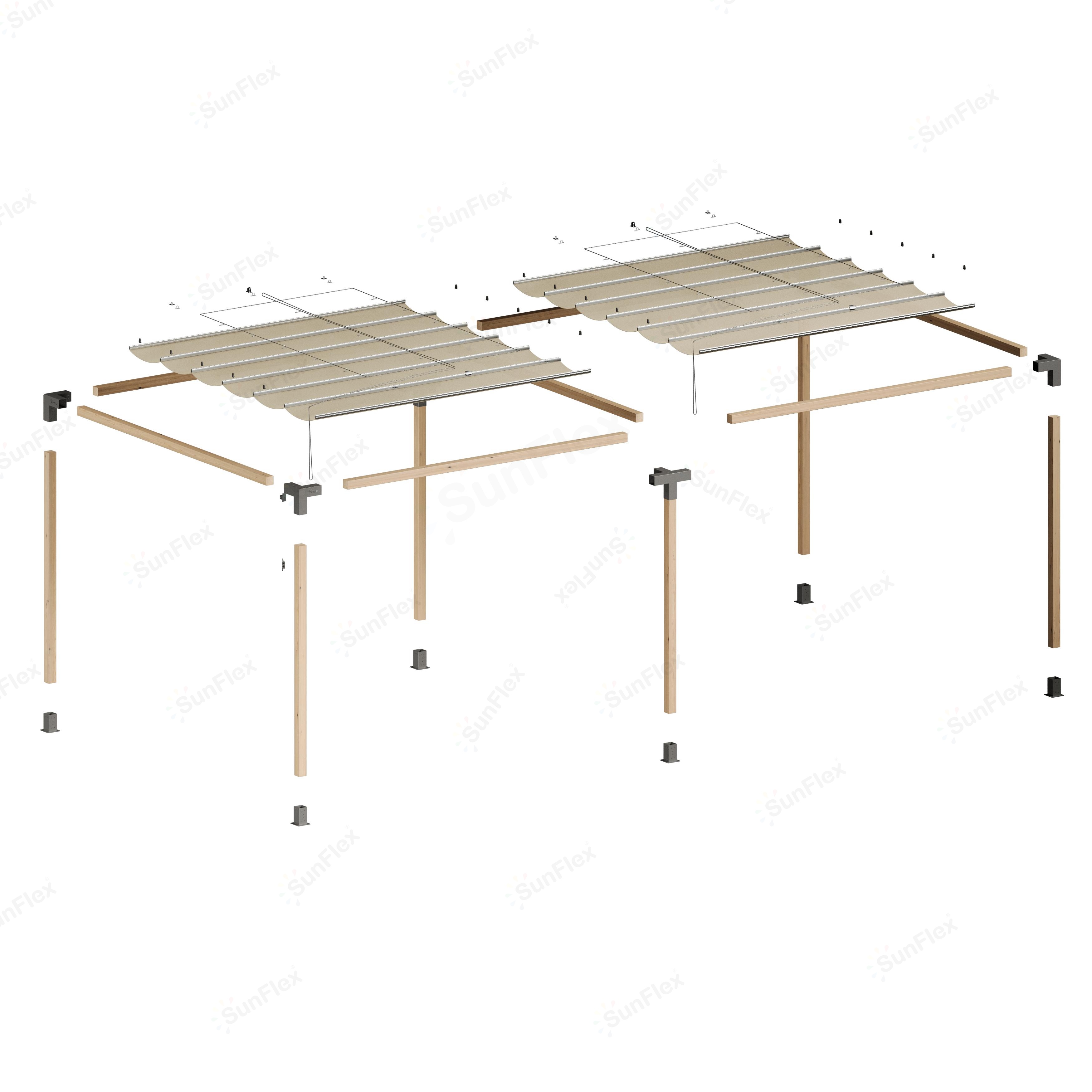 Pergola Set Including Wood