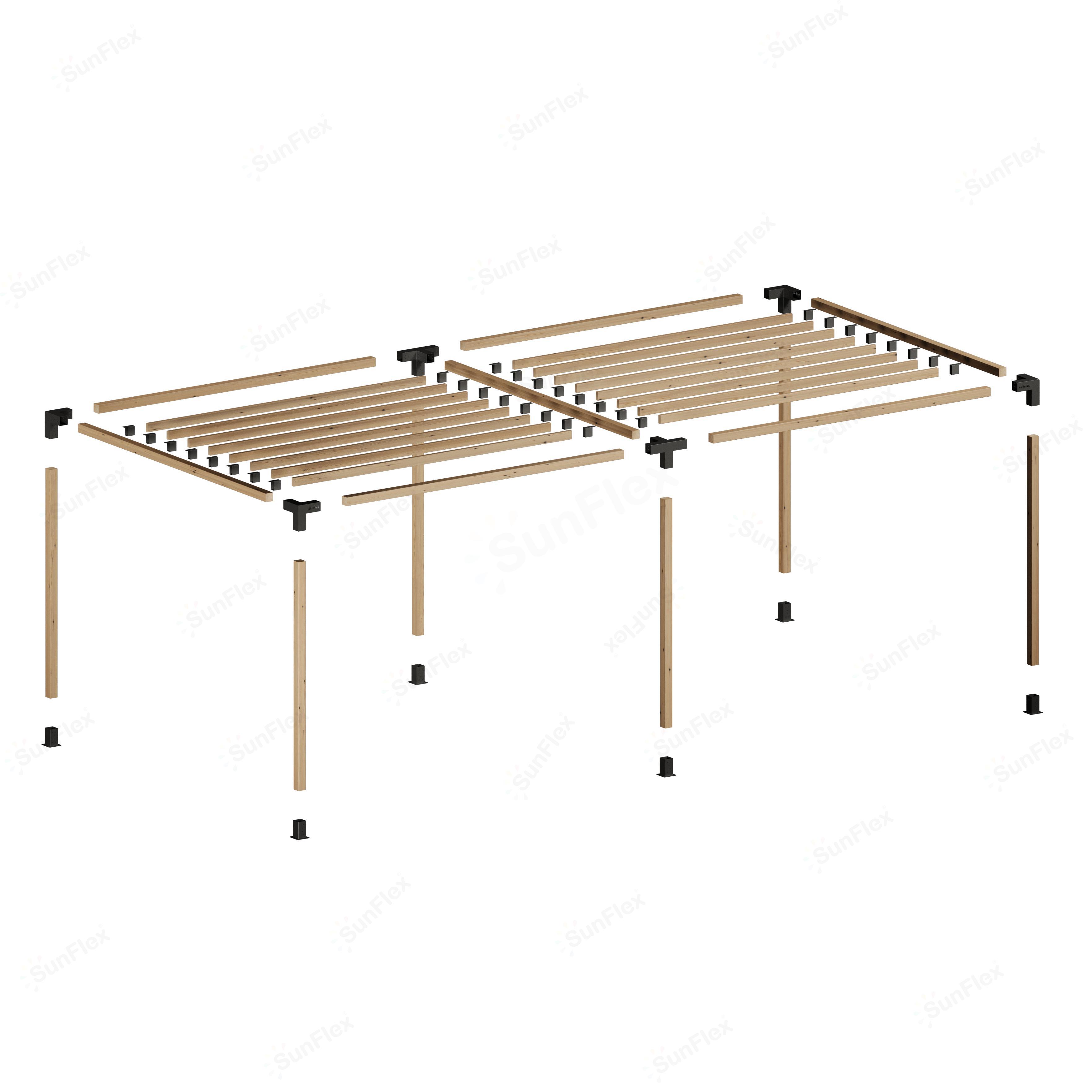Pergola Set Including Wood