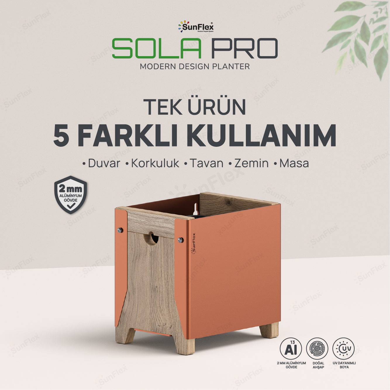 Sola Pro Planter - 20cm - Toprak