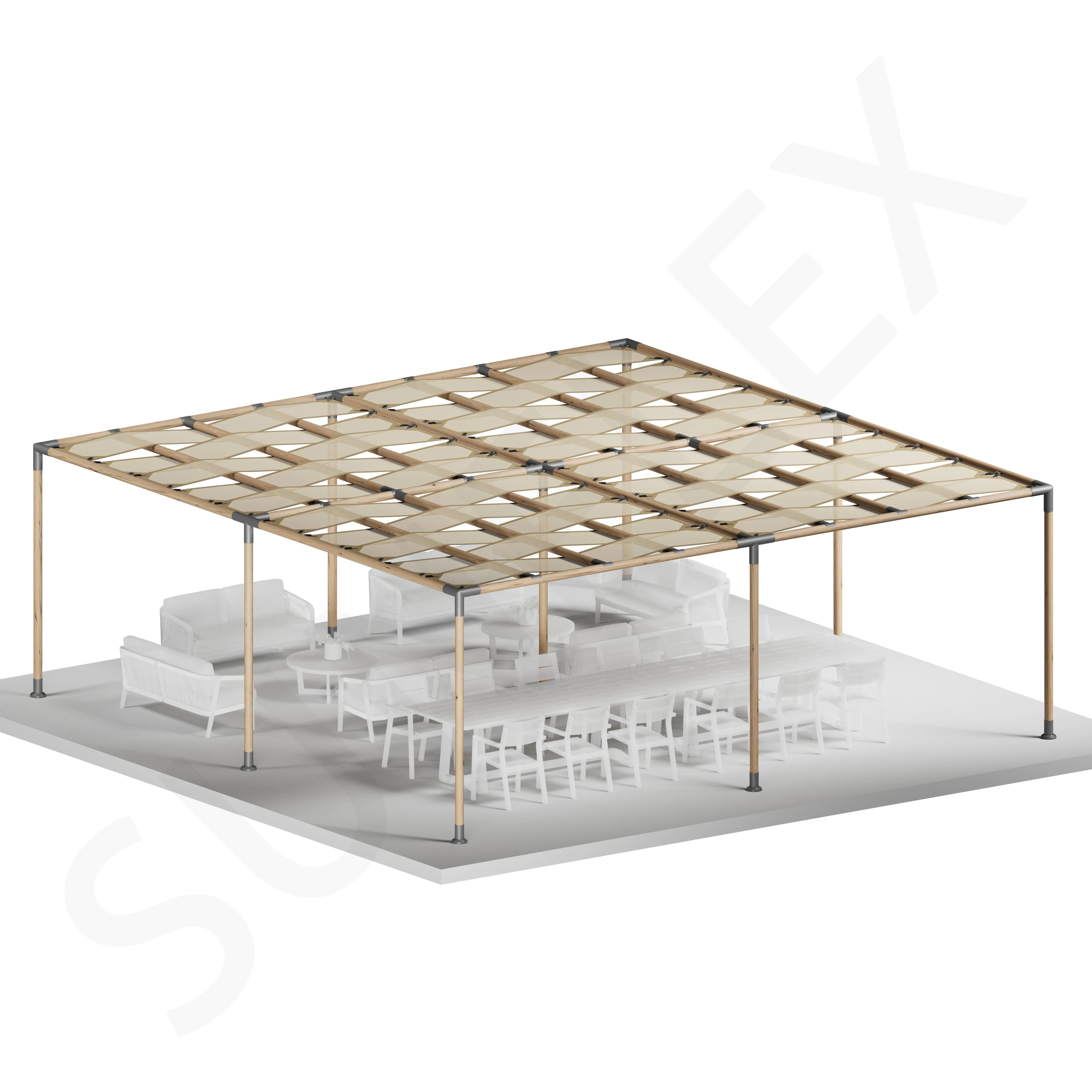 Pergola Set Including Wood