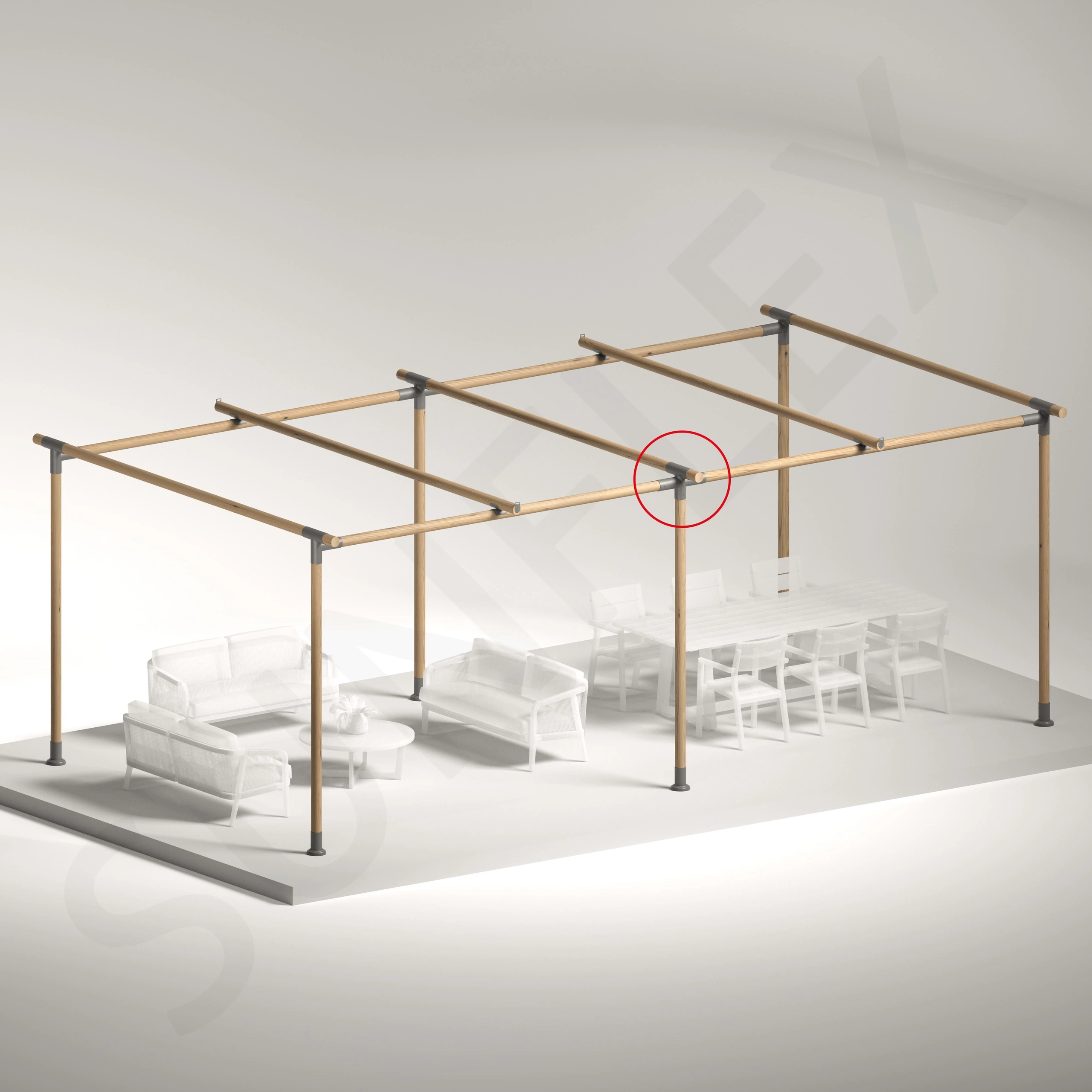 5-Arm Mid-Link Bracket - From Top