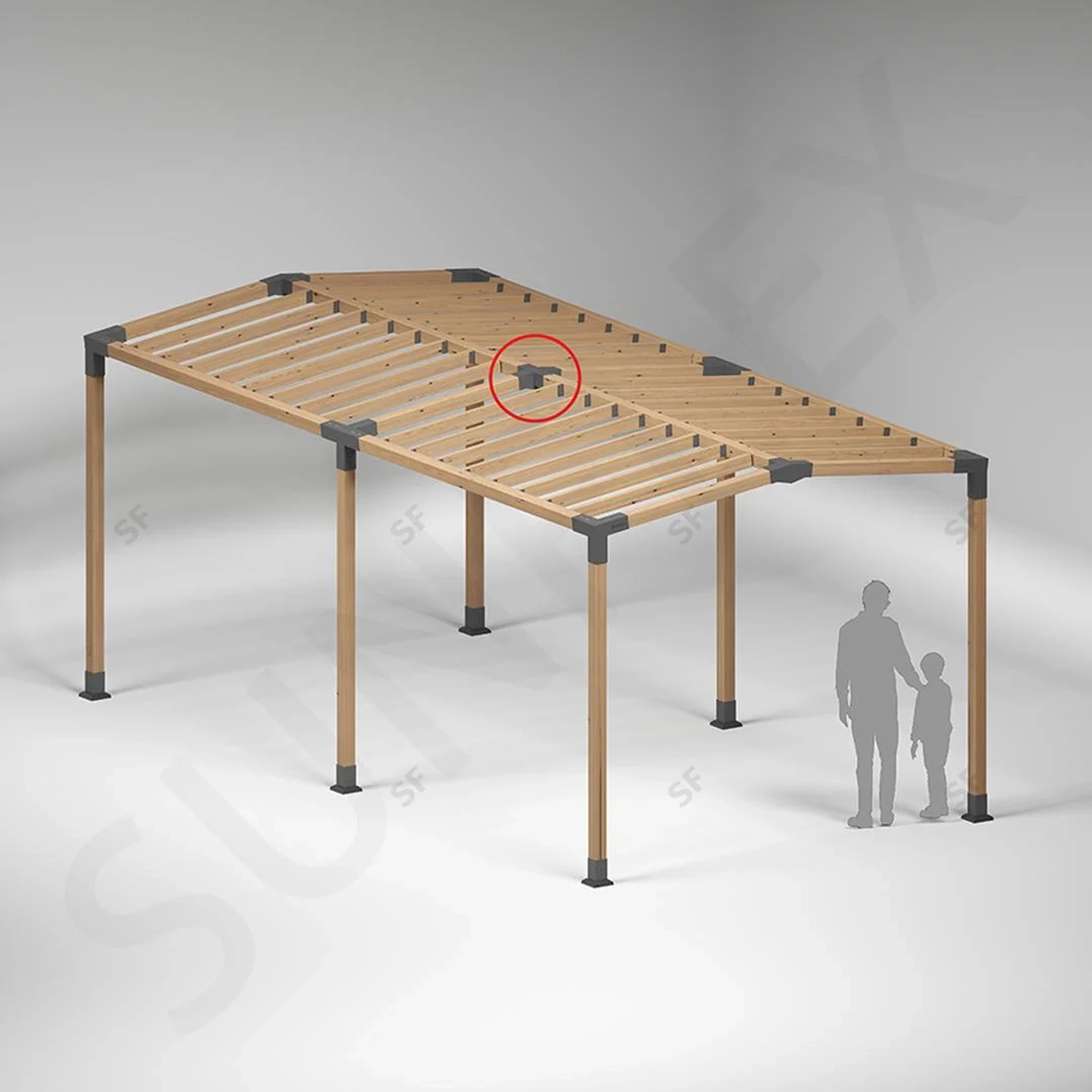 4-Arm Middle Ridge X Bracket