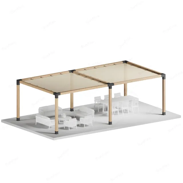 Classic 14x14 cm Double-Section 300x600 cm – With Solo Canopy