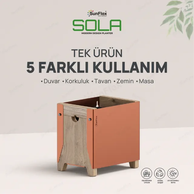 Sola Planter - 20cm - Kiremit