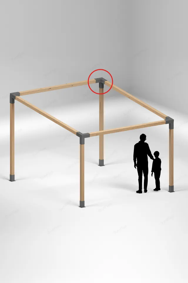 3 Arm Right Short Corner Connection
