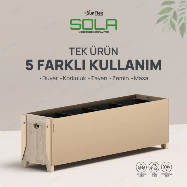 Sola Planter - 65cm - Bej