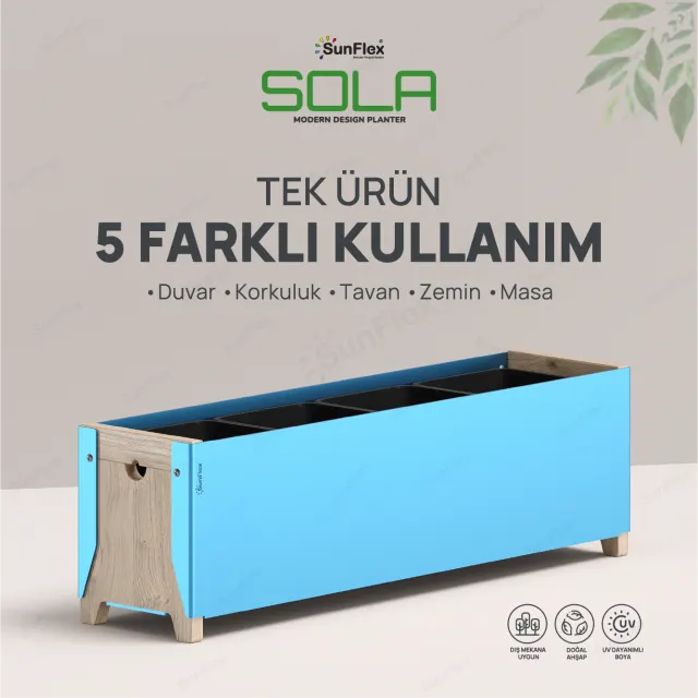 Sola Planter - 65cm - Mavi
