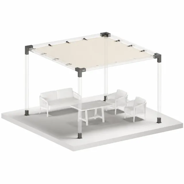 Single Section 9x9 cm Section All Sizes Except Wood - 300x300 Solo Canopy Included