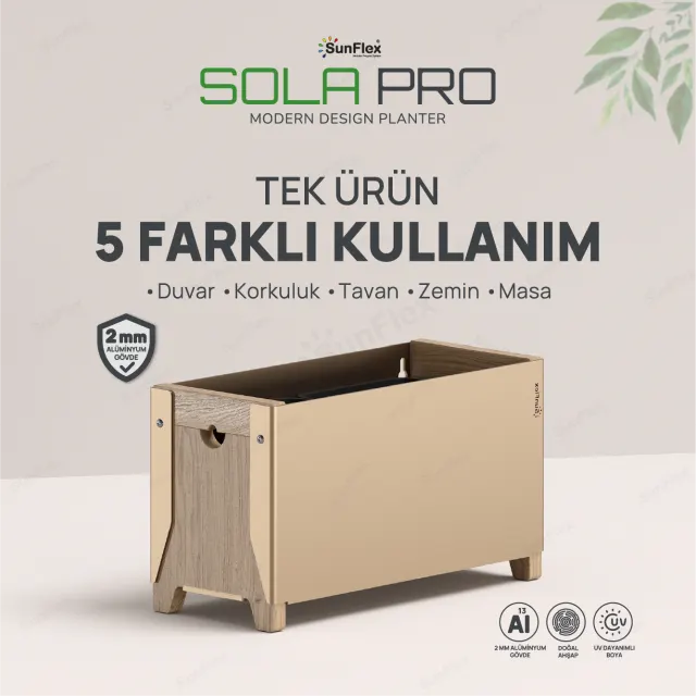 Sola Pro Planter - 35cm - Bej