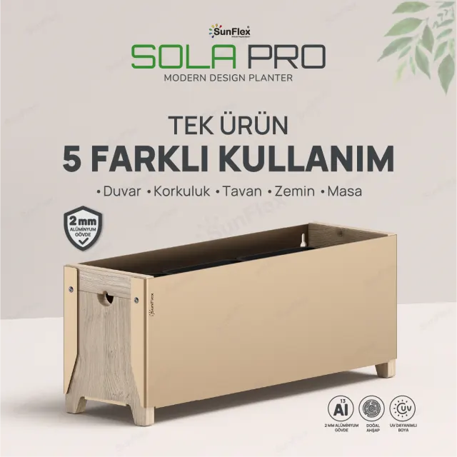 Sola Pro Planter - 50cm - Bej
