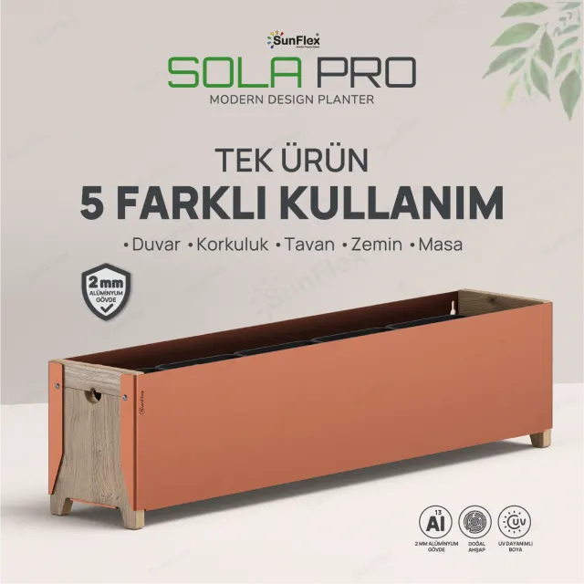 Sola Pro Planter - 80cm - Toprak