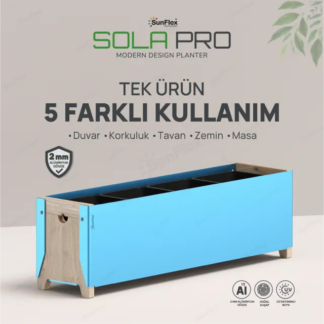 Sola Pro Planter - 65cm - Mavi