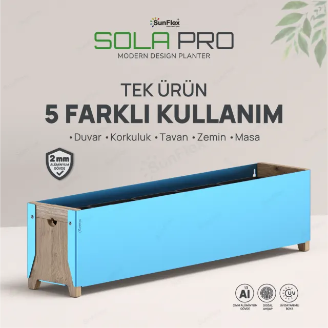 Sola Pro Planter - 80cm - Mavi